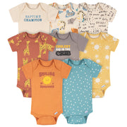 8-Pack Baby Neutral Hello Naptime Short Sleeve Onesies® Bodysuits onesies Onesies® Brand 