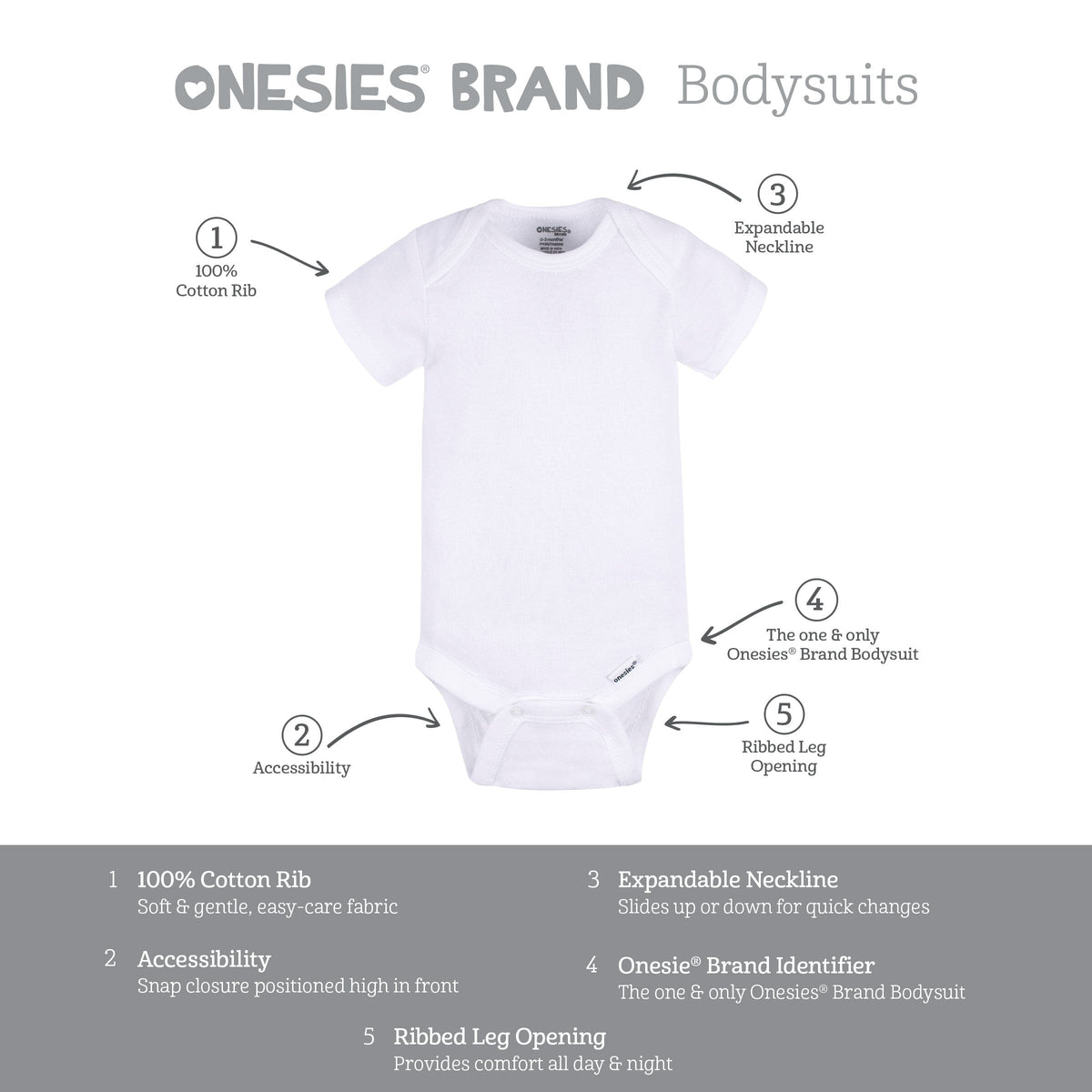 8-Pack Baby Neutral Fun Fun Fun Onesies® Bodysuits