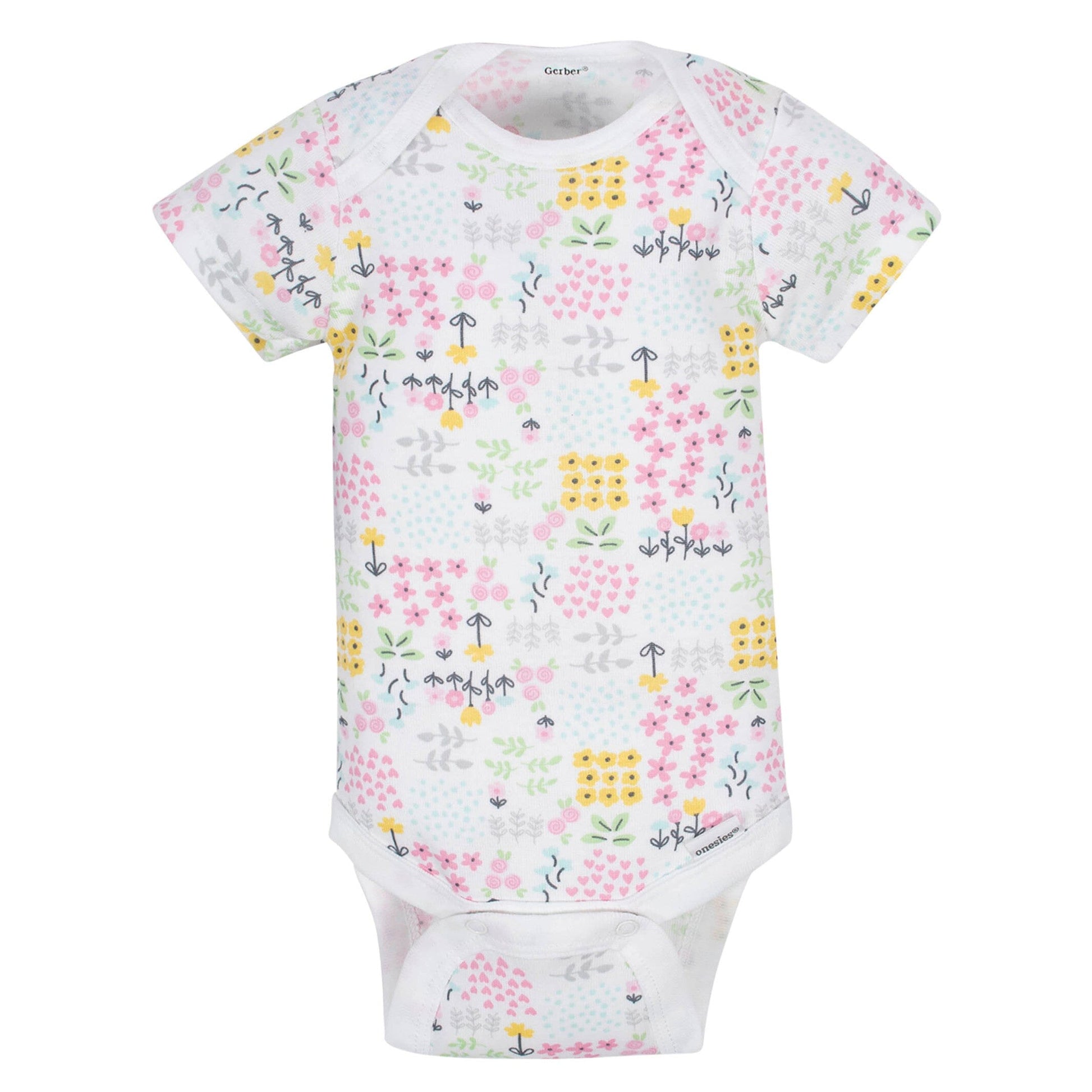 8-Pack Baby Girl Kitty Short Sleeve Onesies® Brand Bodysuits