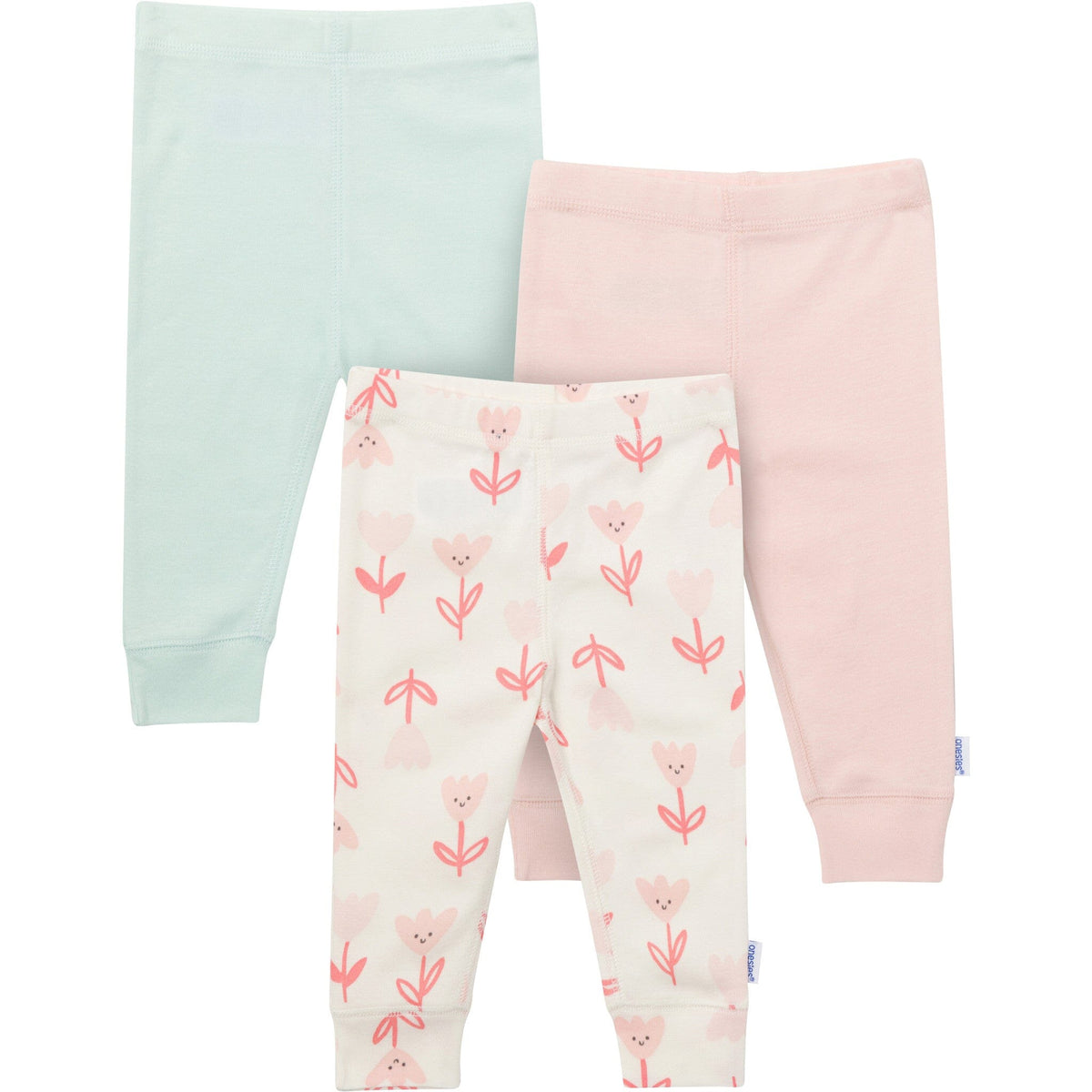 3-Pack Baby Girls Flowers Active Pants Pants & Bottoms Gerber® 