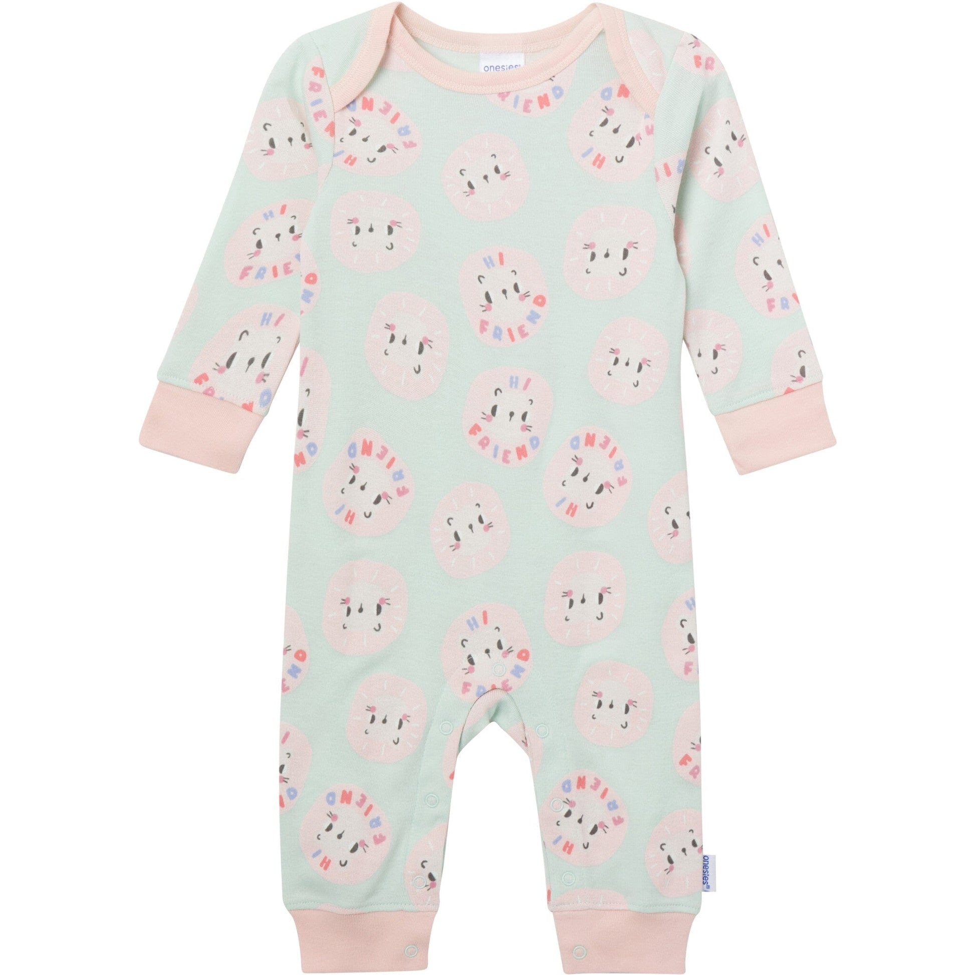 3-Pack Baby Girls Good Vibes Lap Shoulder Footless Pajamas sleepwear Gerber® 