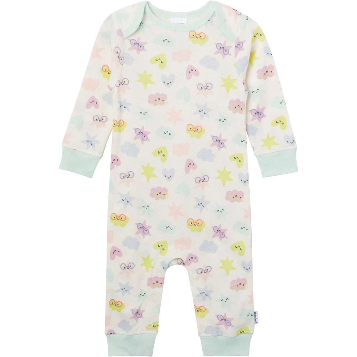 3-Pack Baby Girls Good Vibes Lap Shoulder Footless Pajamas sleepwear Gerber® 