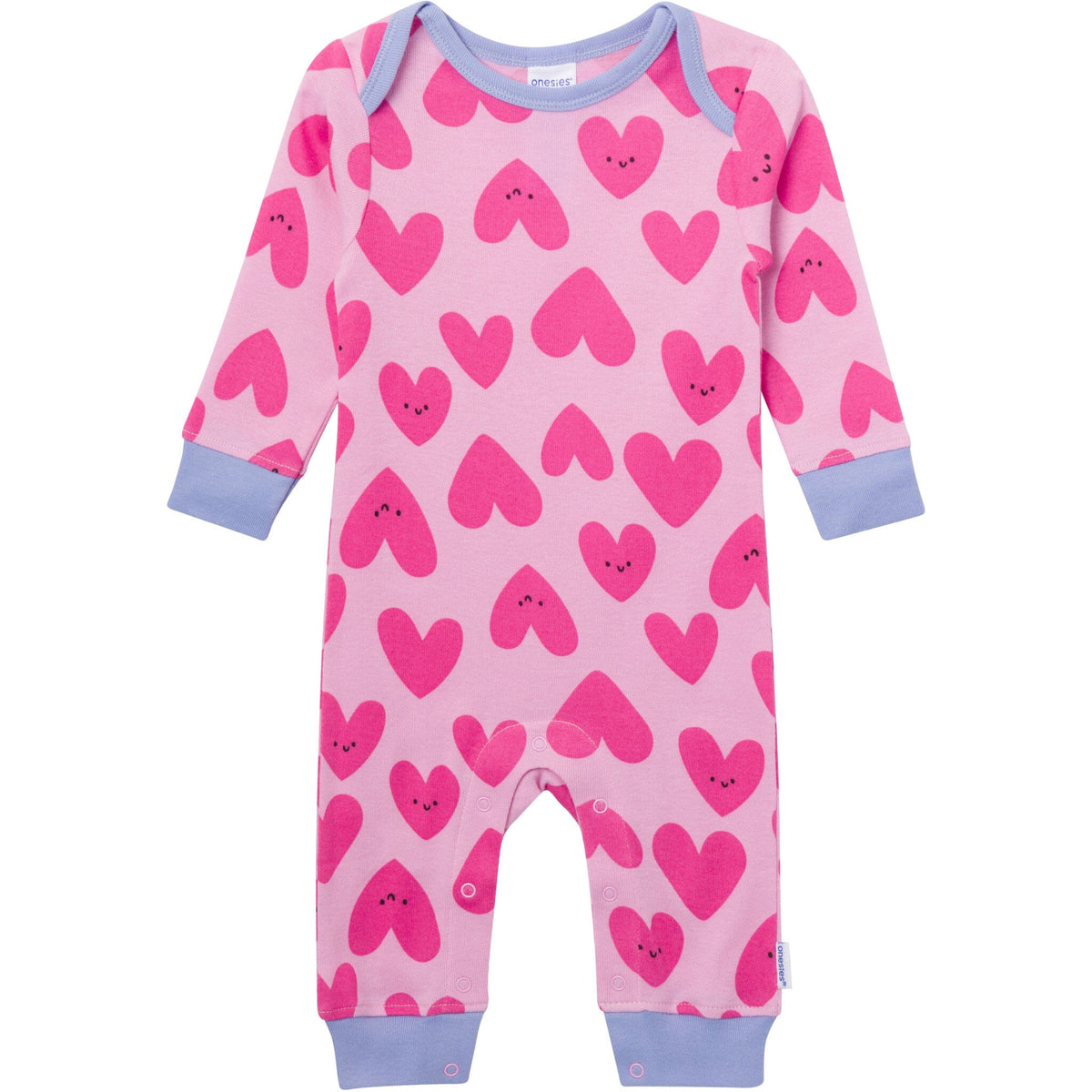 3-Pack Baby Girls Rainbows and Hearts Lap Shoulder Footless Pajamas sleepwear Gerber® 