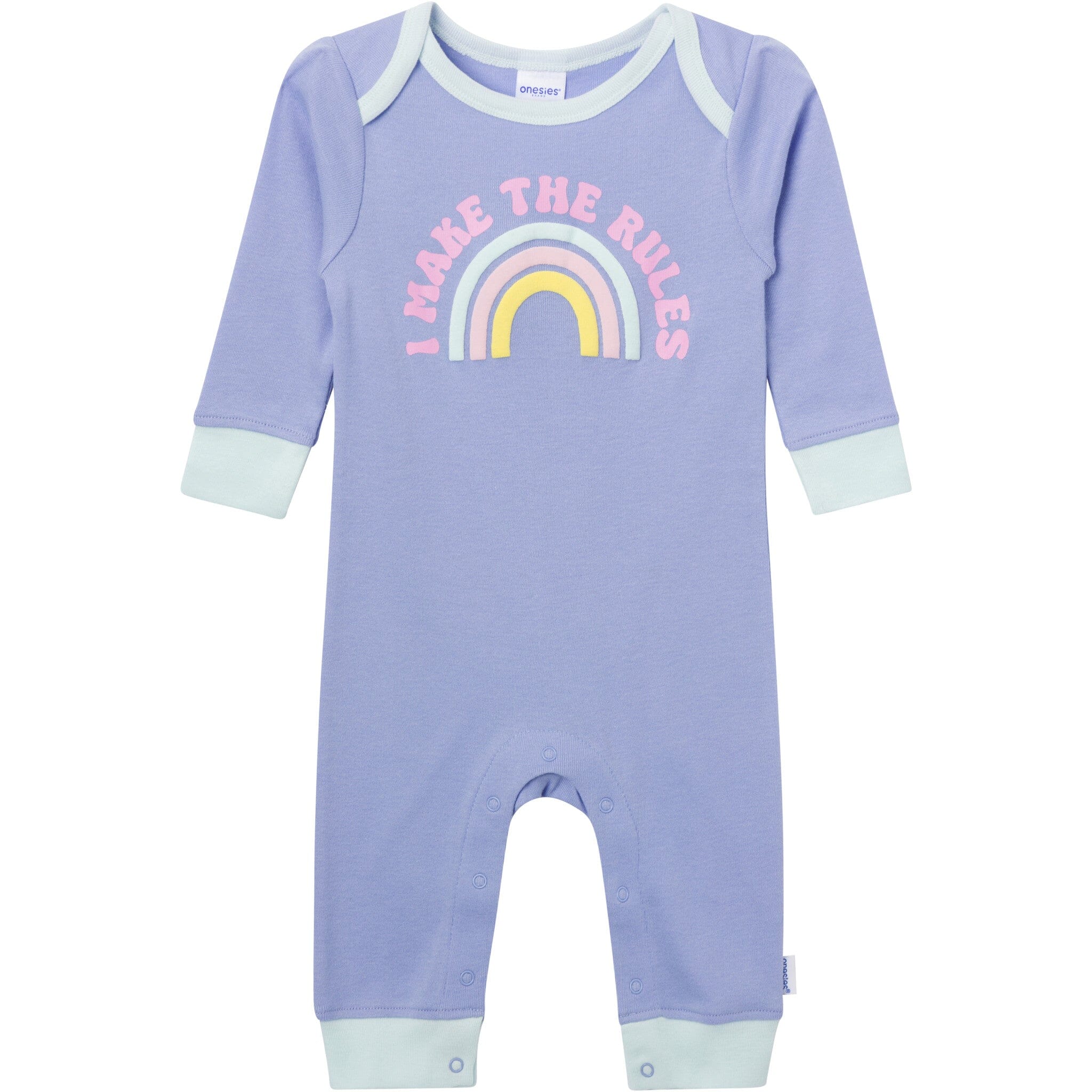 3-Pack Baby Girls Rainbows and Hearts Lap Shoulder Footless Pajamas sleepwear Gerber® 