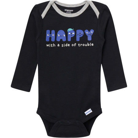 4-Piece Baby Boys Happy Letters Onesies® Bodysuits and Pants