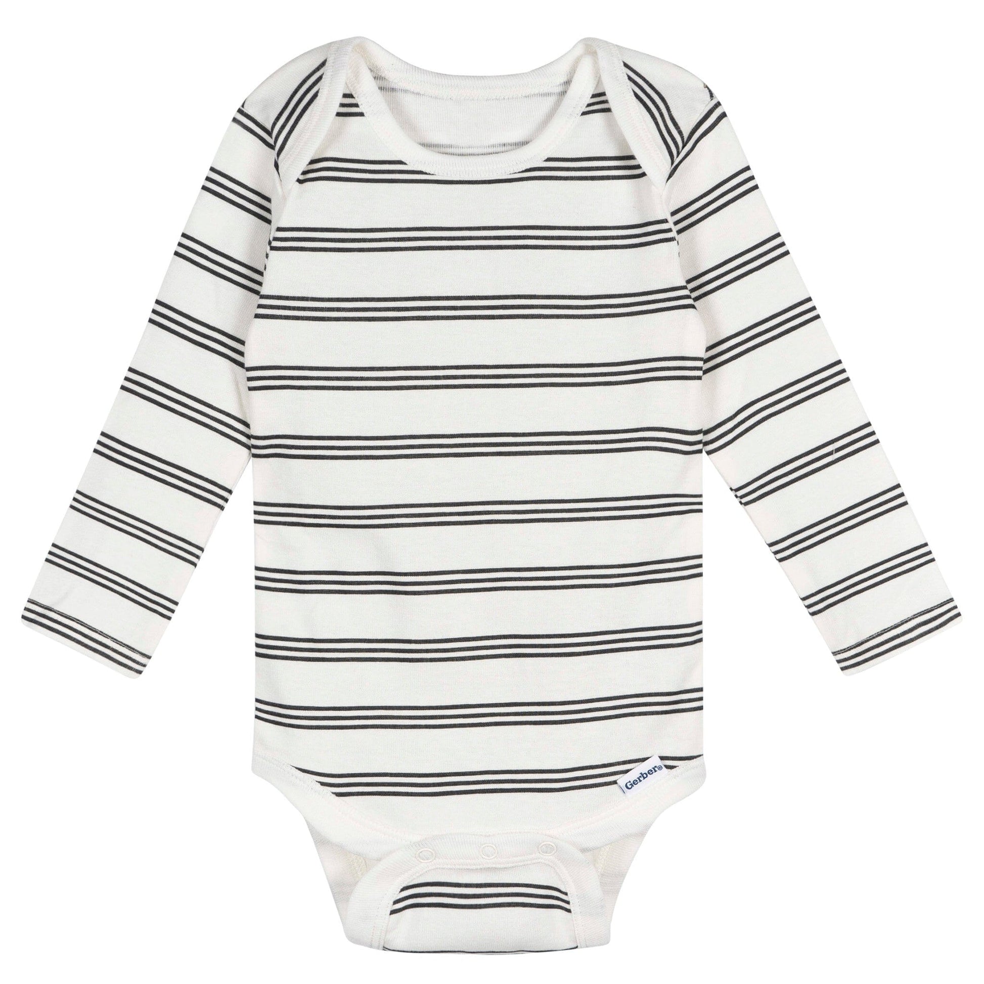 5-Pack Baby Boys Grey Heather Long Sleeve Bodysuits Onesies Bodysuits Gerber® 