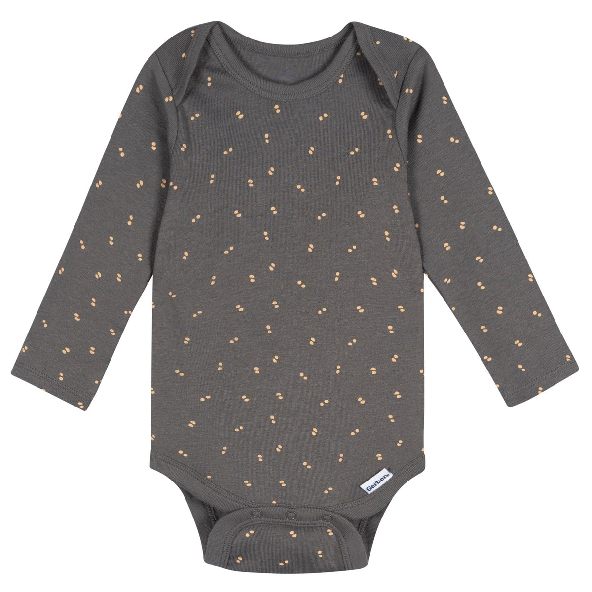 5-Pack Baby Neutral Tan Stars Long Sleeve Bodysuits Onesies Bodysuits Gerber® 