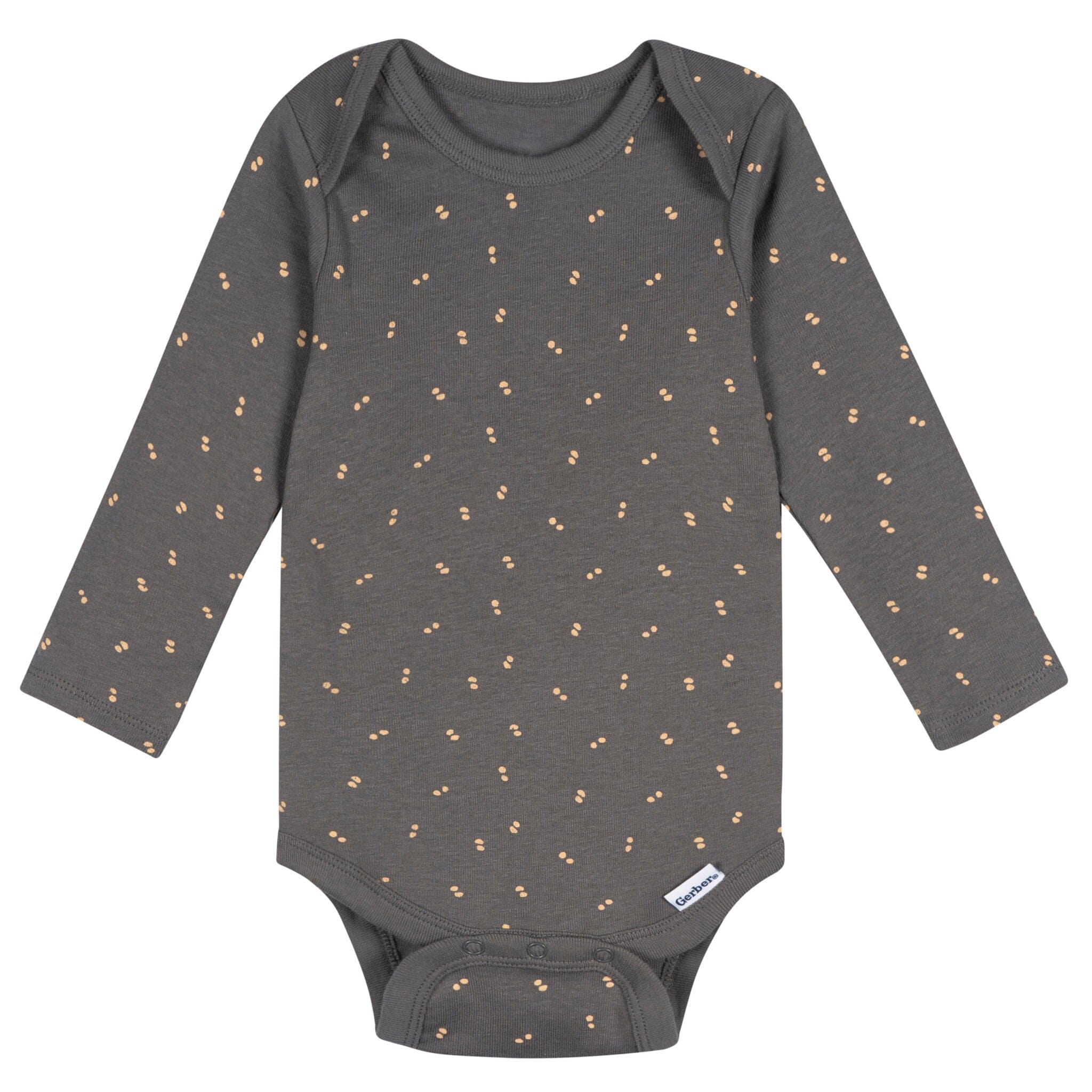 5-Pack Baby Neutral Tan Stars Long Sleeve Bodysuits Onesies Bodysuits Gerber® 