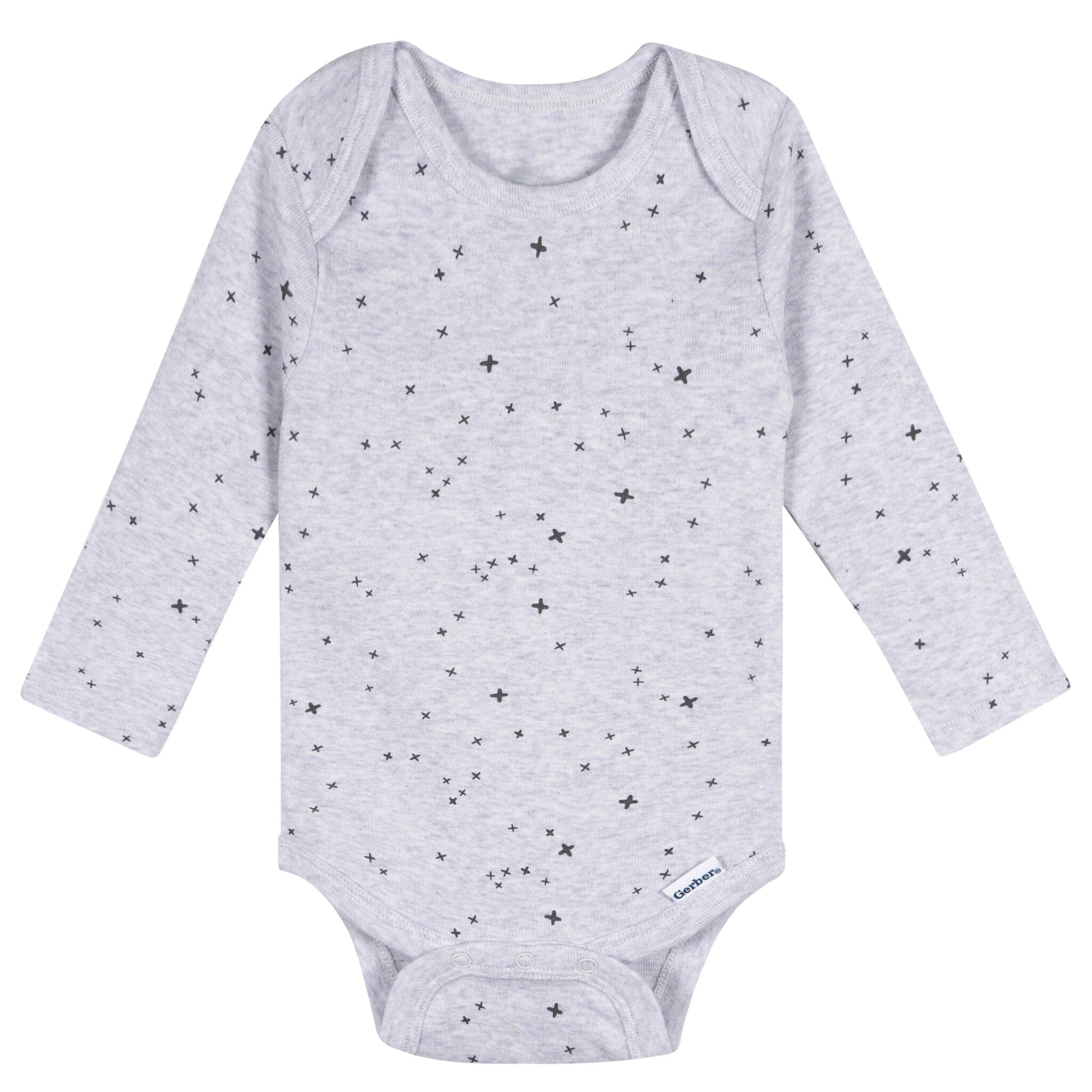 5-Pack Baby Neutral Tan Stars Long Sleeve Bodysuits Onesies Bodysuits Gerber® 