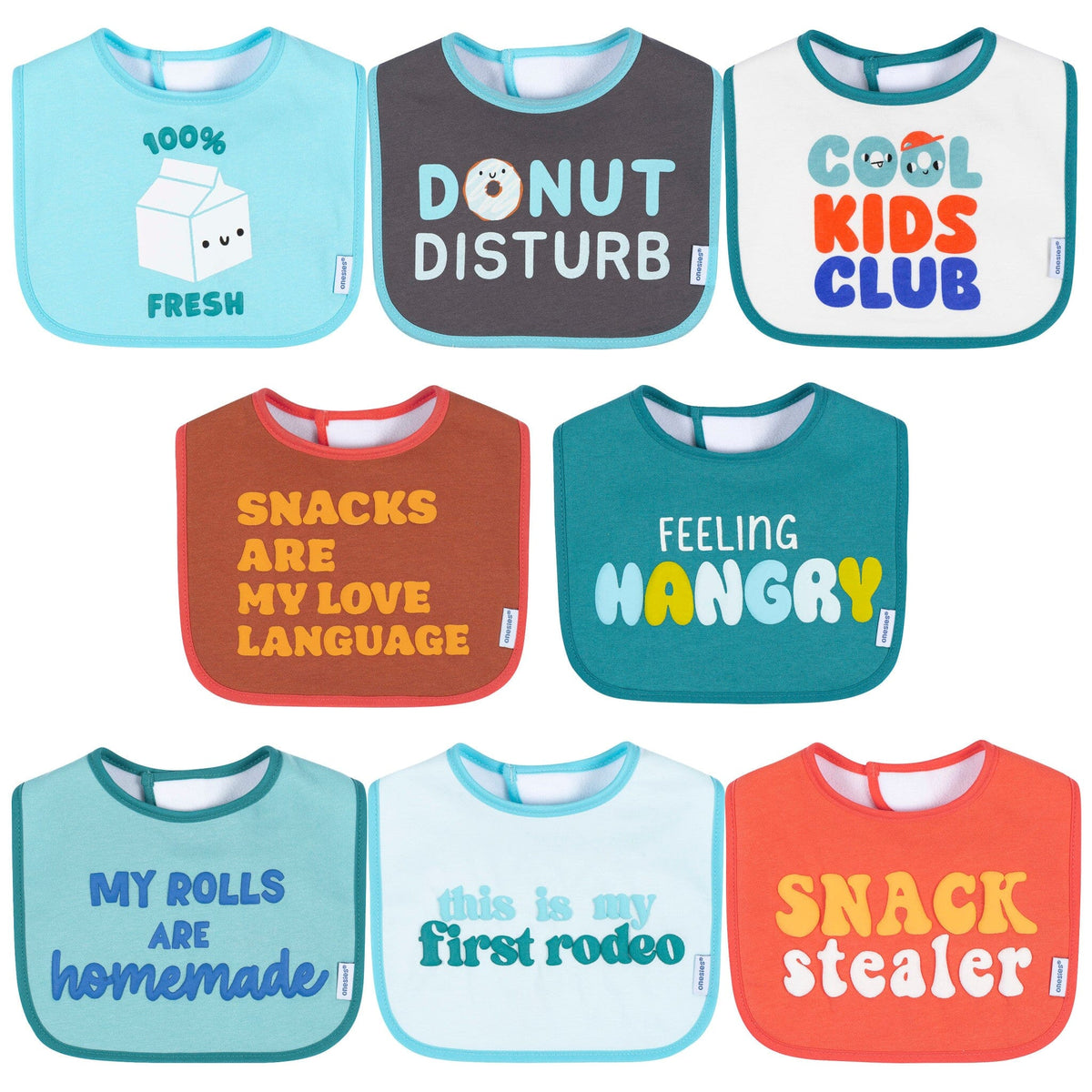 8-Pack Baby Boys Kids Club Drooling Bibs bibs Gerber® 
