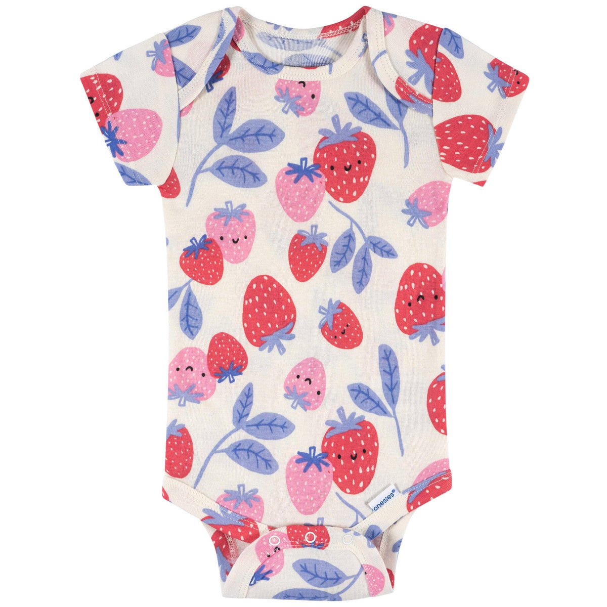 8-Pack Baby Girls Berry Happy Short Sleeve Onesies® Bodysuits Onesies® Brand 