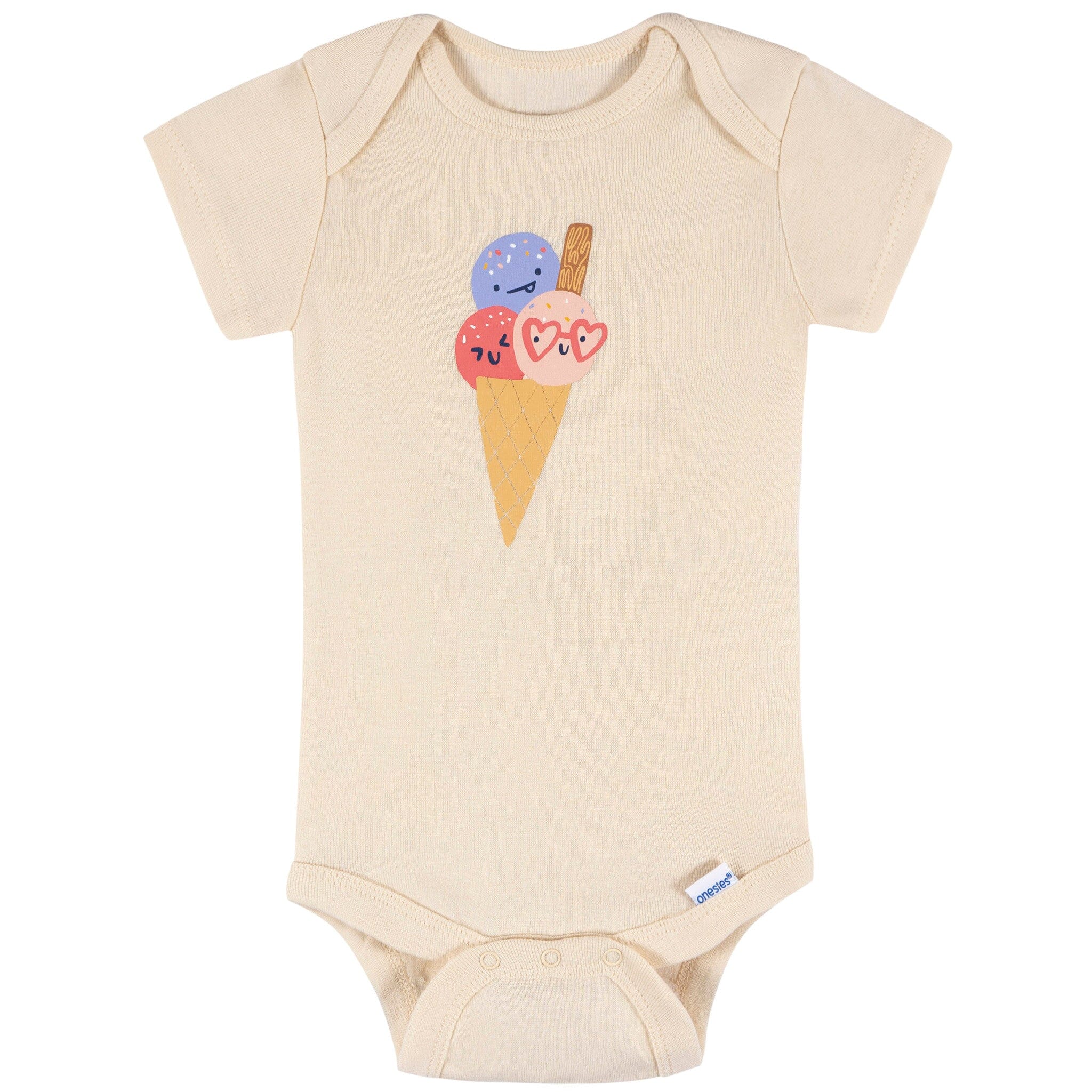 8-Pack Baby Girls Cool Snacks Short Sleeve Onesies® Bodysuits onesies Onesies® Brand 