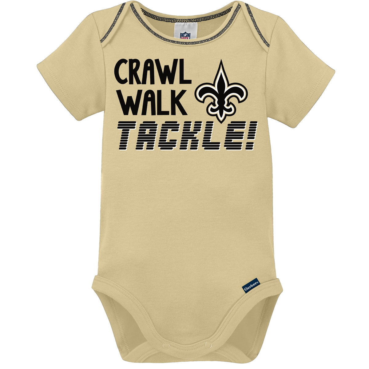 3-Pack Baby Boys Saints Short Sleeve Bodysuits