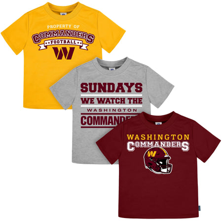 3-Pack Infant & Toddler Washington Commanders T-Shirts