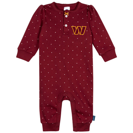 Baby Girls Washington Commanders Romper