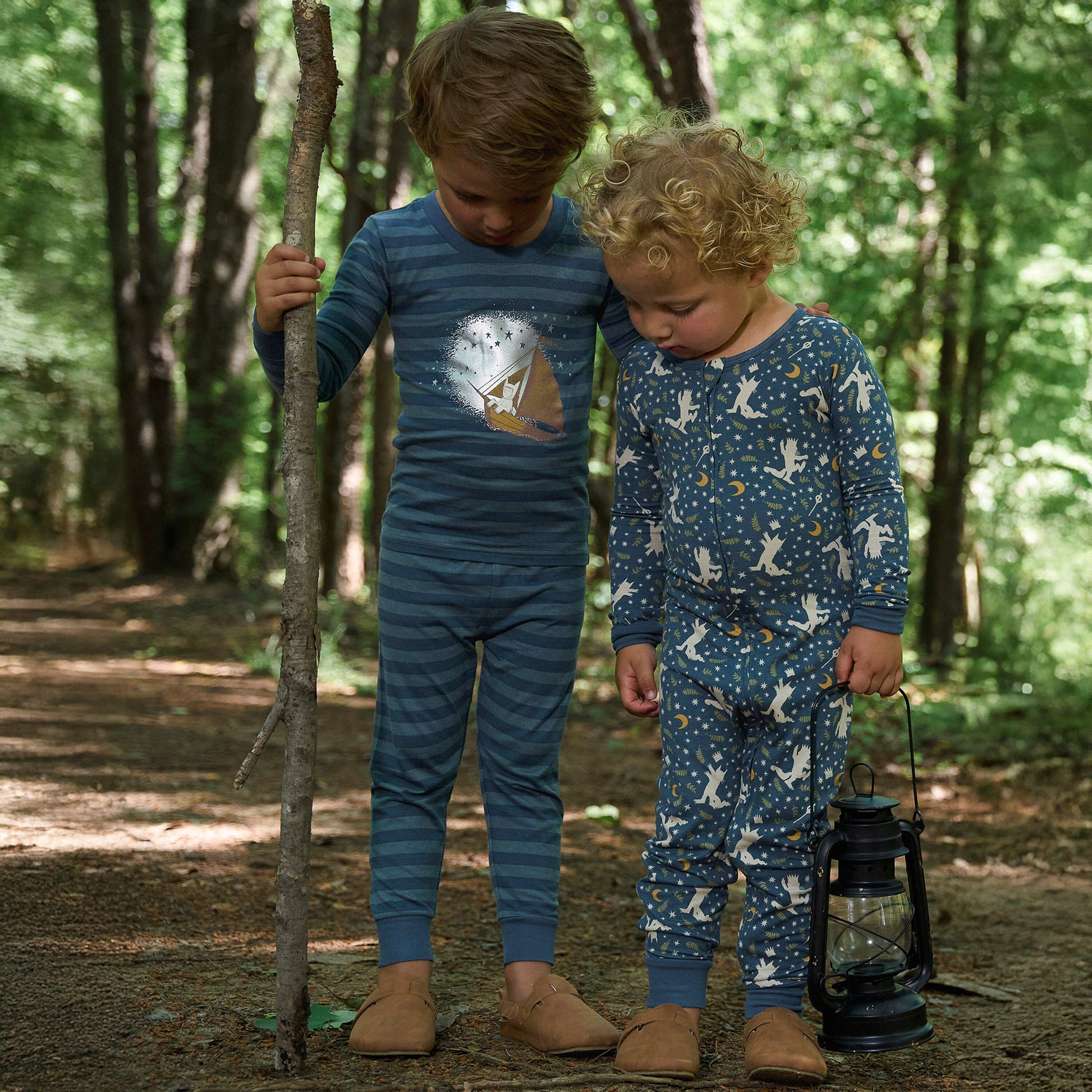 2-Piece Infant & Toddler Boys Blue Stripe Where The Wild Things Are Snug Fit Pajama Set Sleepwear Modern Moments™ by Gerber® 