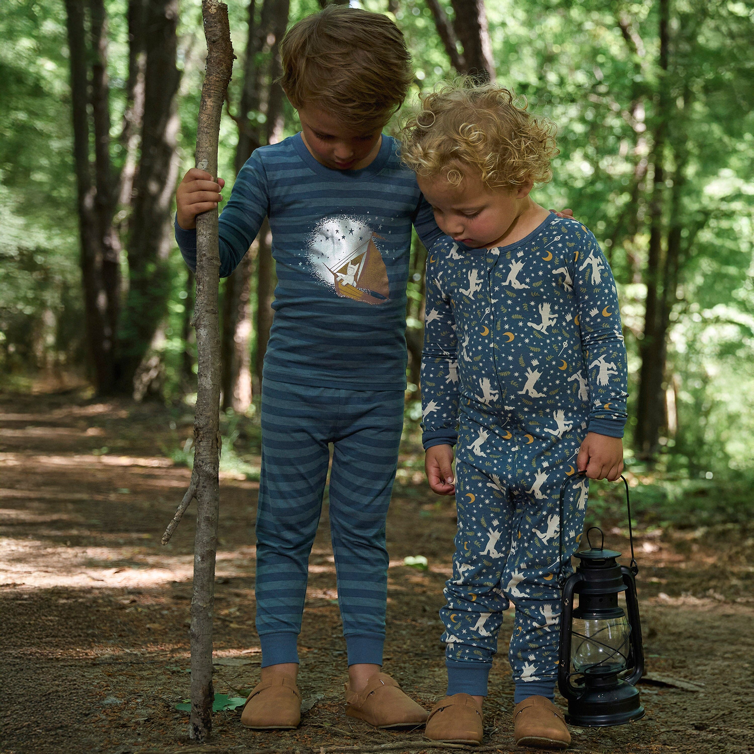 2-Piece Infant & Toddler Boys Blue Stripe Where The Wild Things Are Snug Fit Pajama Set Sleepwear Modern Moments™ by Gerber® 