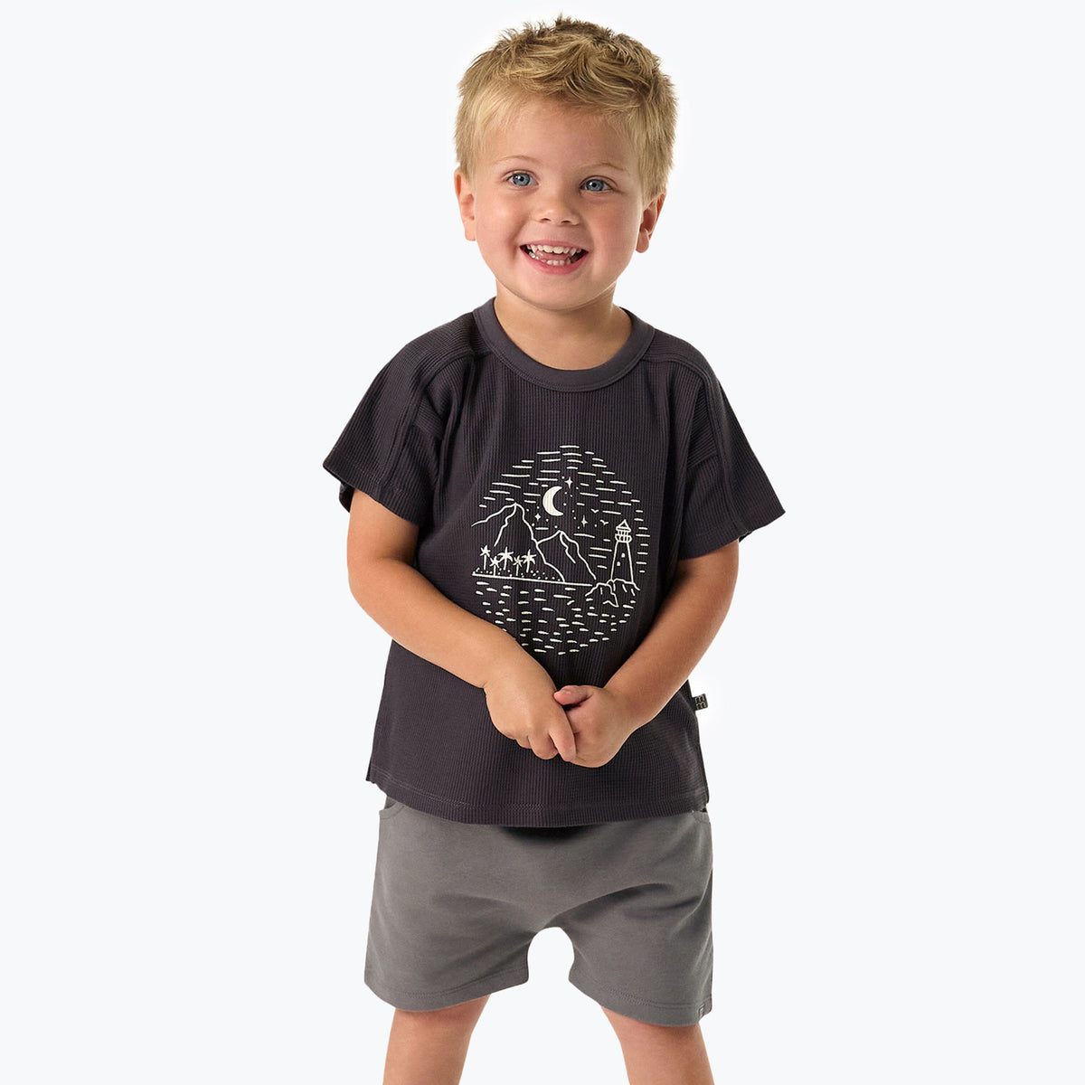 2-Pack Infant & Toddler Boys Dark Blue & Grey Harem Shorts Bundle Gerber Childrenswear 