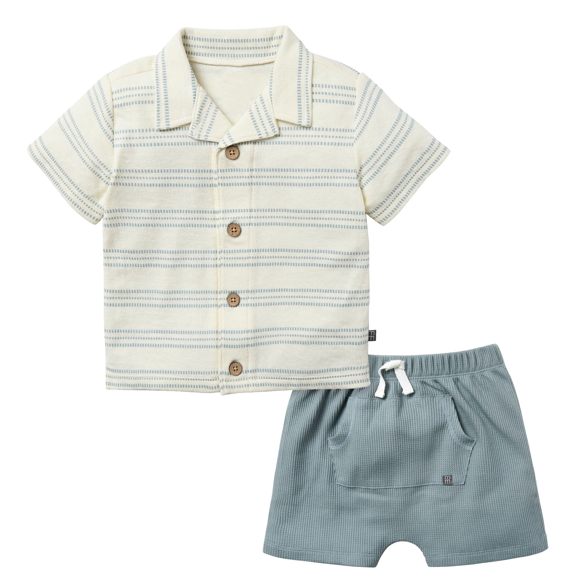 2-Pack Infant & Toddler Boys Ivory Stripe Collar Top & Harem Pants Bundle outfits Gerber Childrenswear 
