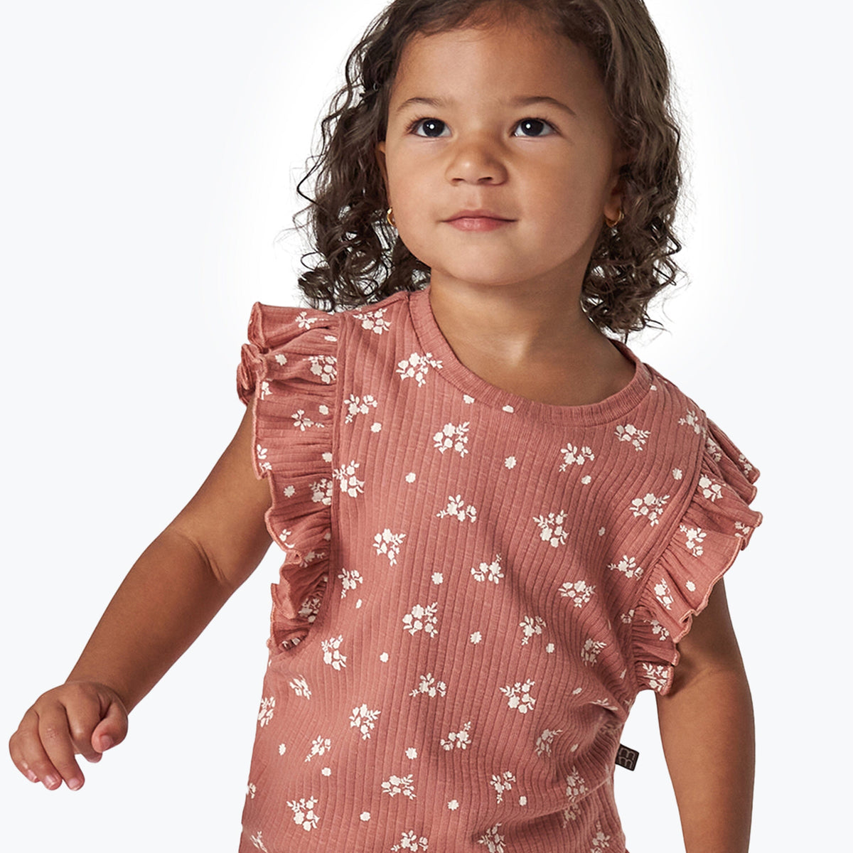 2-Pack Medium Rose Ruffled Sleeveless Top & Wide Leg Shorts Bundle outfits Gerber Childrenswear 