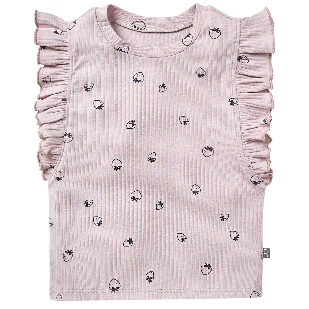 2-Piece Infant & Toddler Girls Lilac Strawberry Ruffled Sleeveless Top & Wide Leg Shorts Bundle outfits Modern Moments™ by Gerber® 