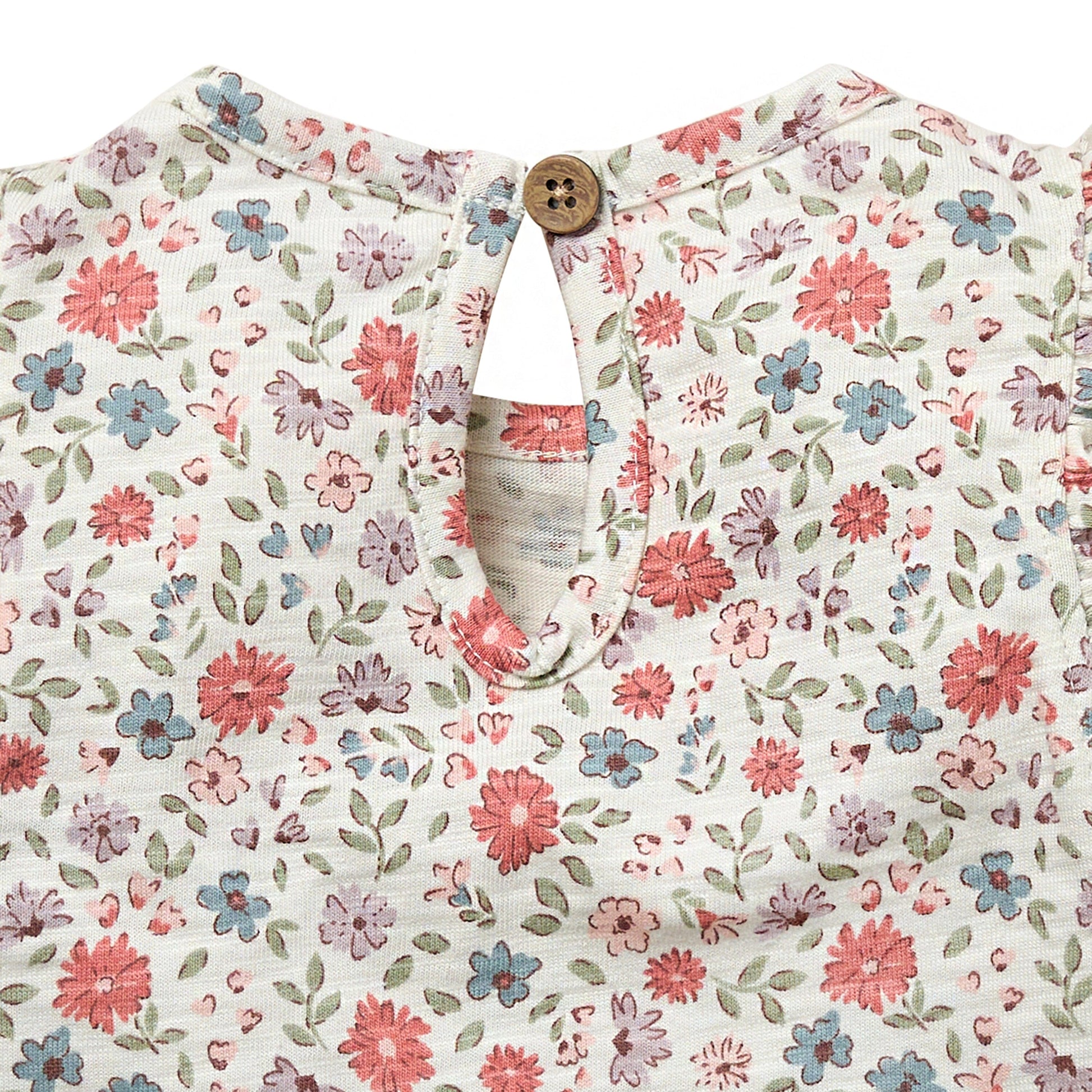 2-Piece Baby Girl Vanilla Garden Ruffled Sleeve Top & Cuffed Shorts Bundle outfits Modern Moments™ by Gerber® 