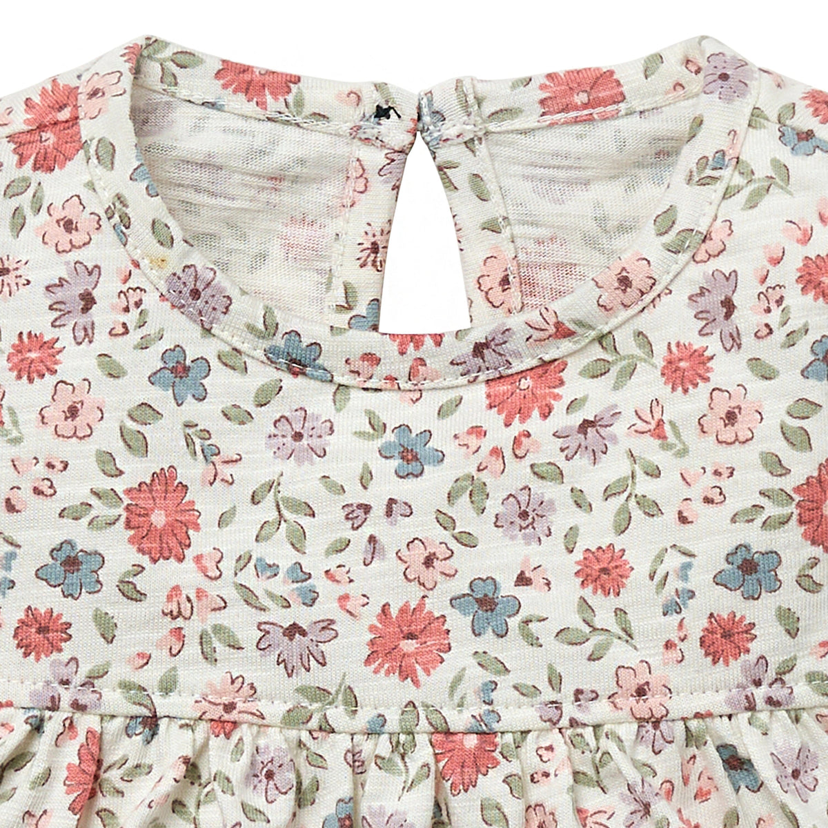 2-Piece Baby Girl Vanilla Garden Ruffled Sleeve Top & Cuffed Shorts Bundle outfits Modern Moments™ by Gerber® 