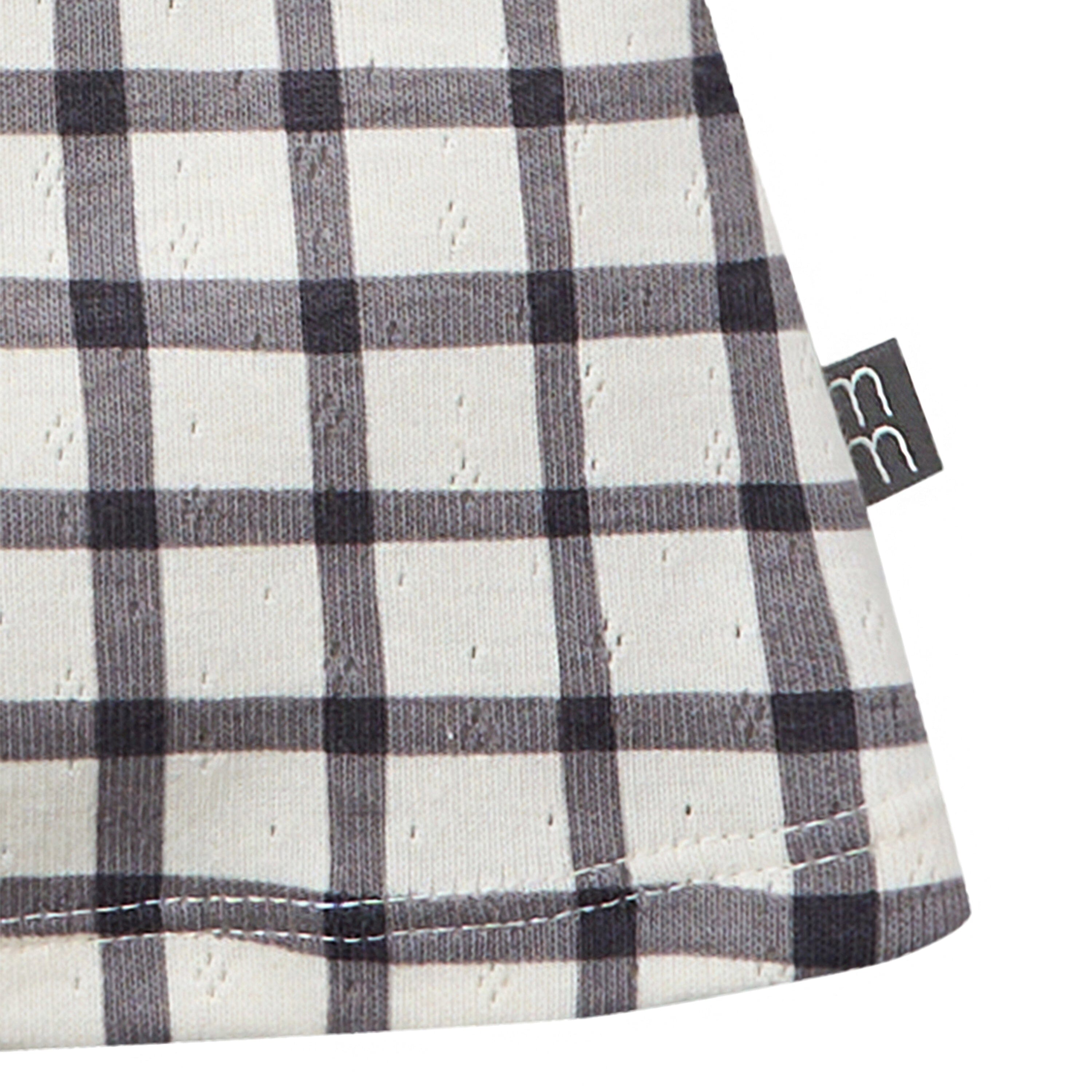2-Piece Infant & Toddler Girls Dark Grey Plaid Ruffled Sleeve Top & Wide Leg Shorts Bundle outfits Modern Moments™ by Gerber® 