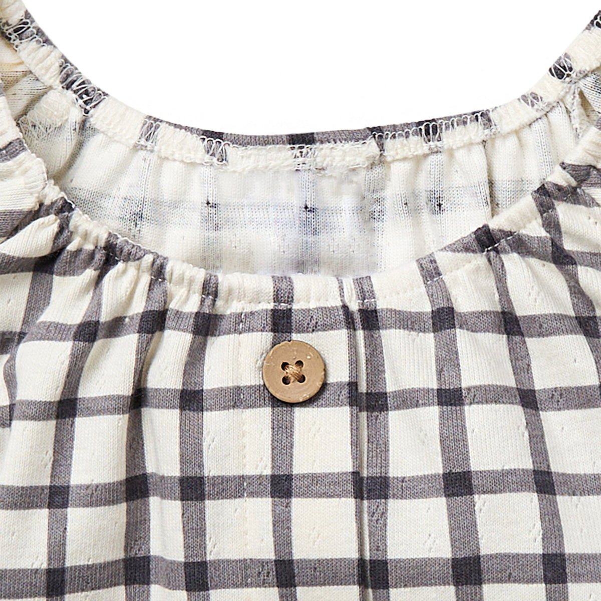 2-Piece Infant & Toddler Girls Dark Grey Plaid Ruffled Sleeve Top & Wide Leg Shorts Bundle outfits Modern Moments™ by Gerber® 