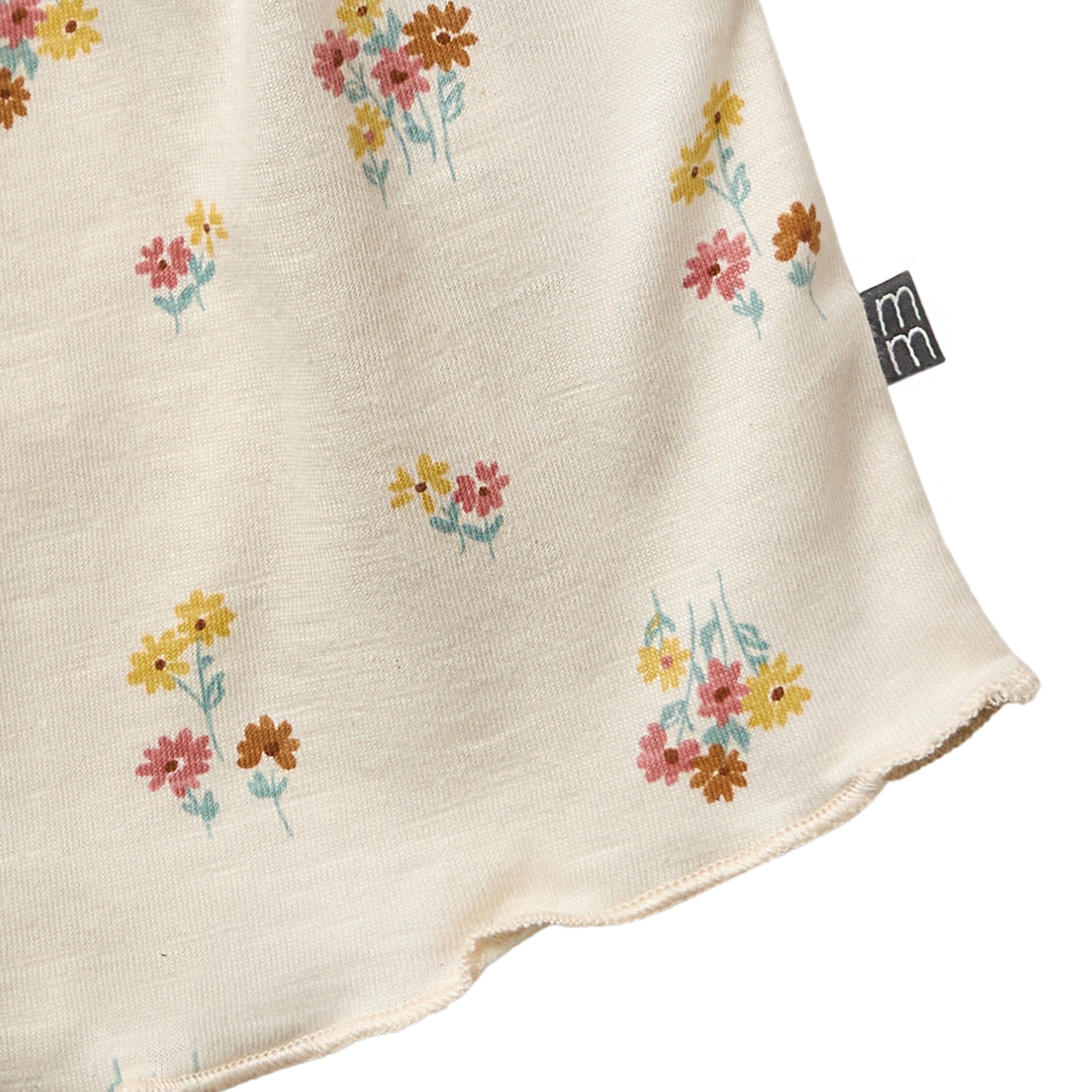 2-Piece Infant & Toddler Girls Beige Flowers Smocked Sleeveless Top & Wide Leg Shorts Bundle outfits Modern Moments™ by Gerber® 