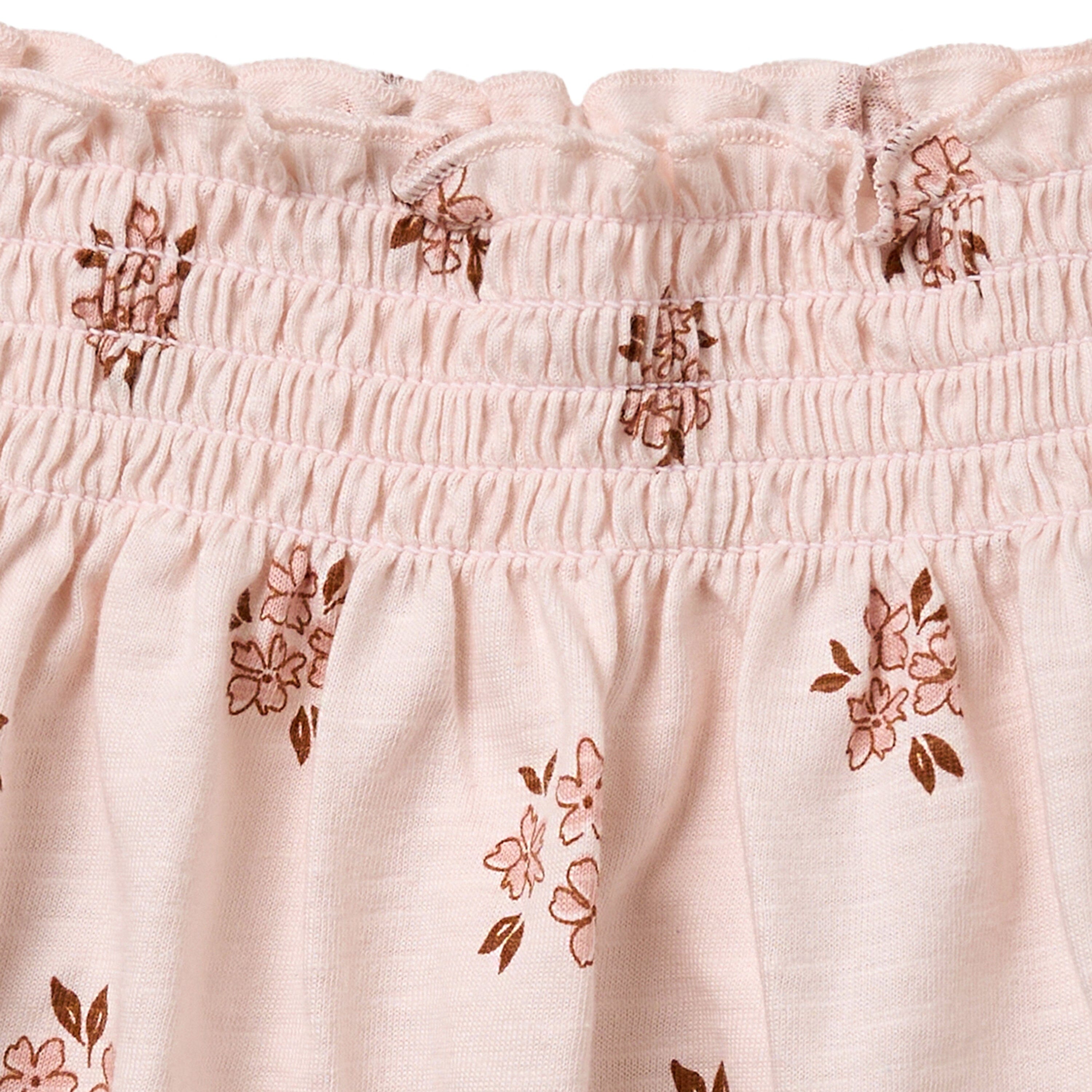 2-Piece Infant & Toddler Girls Rose Floral Smocked Sleeveless Top & Wide Leg Shorts Bundle outfits Modern Moments™ by Gerber® 