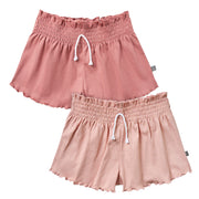 2-Pack Infant & Toddler Girls Rose Smocked Wide Leg Shorts Bundle bottoms Gerber Childrenswear 