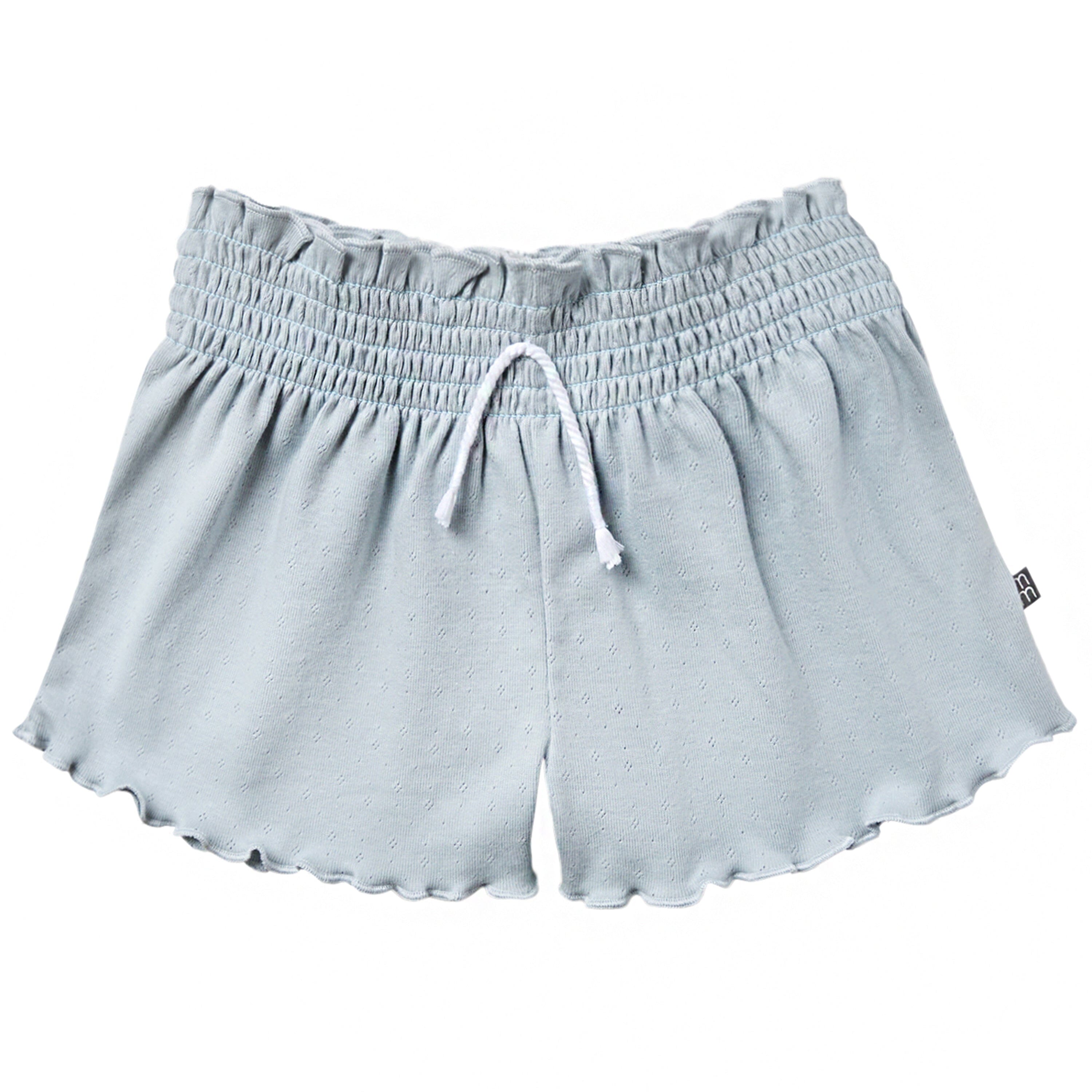 2-Pack Infant & Toddler Girls Light Beige and Blue Smocked Wide Leg Shorts Bundle bottoms Gerber Childrenswear 