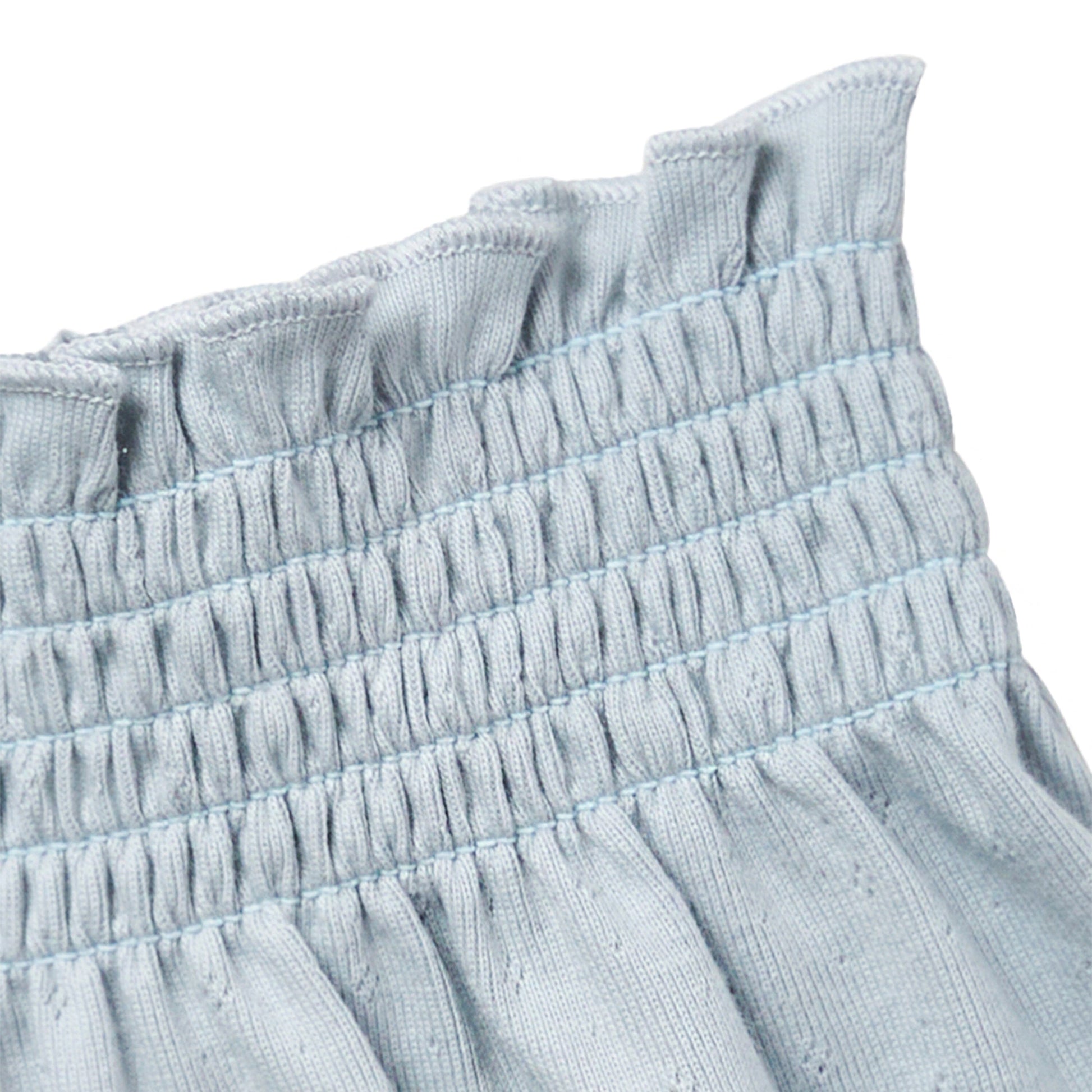 2-Pack Infant & Toddler Girls Light Beige and Blue Smocked Wide Leg Shorts Bundle bottoms Gerber Childrenswear 
