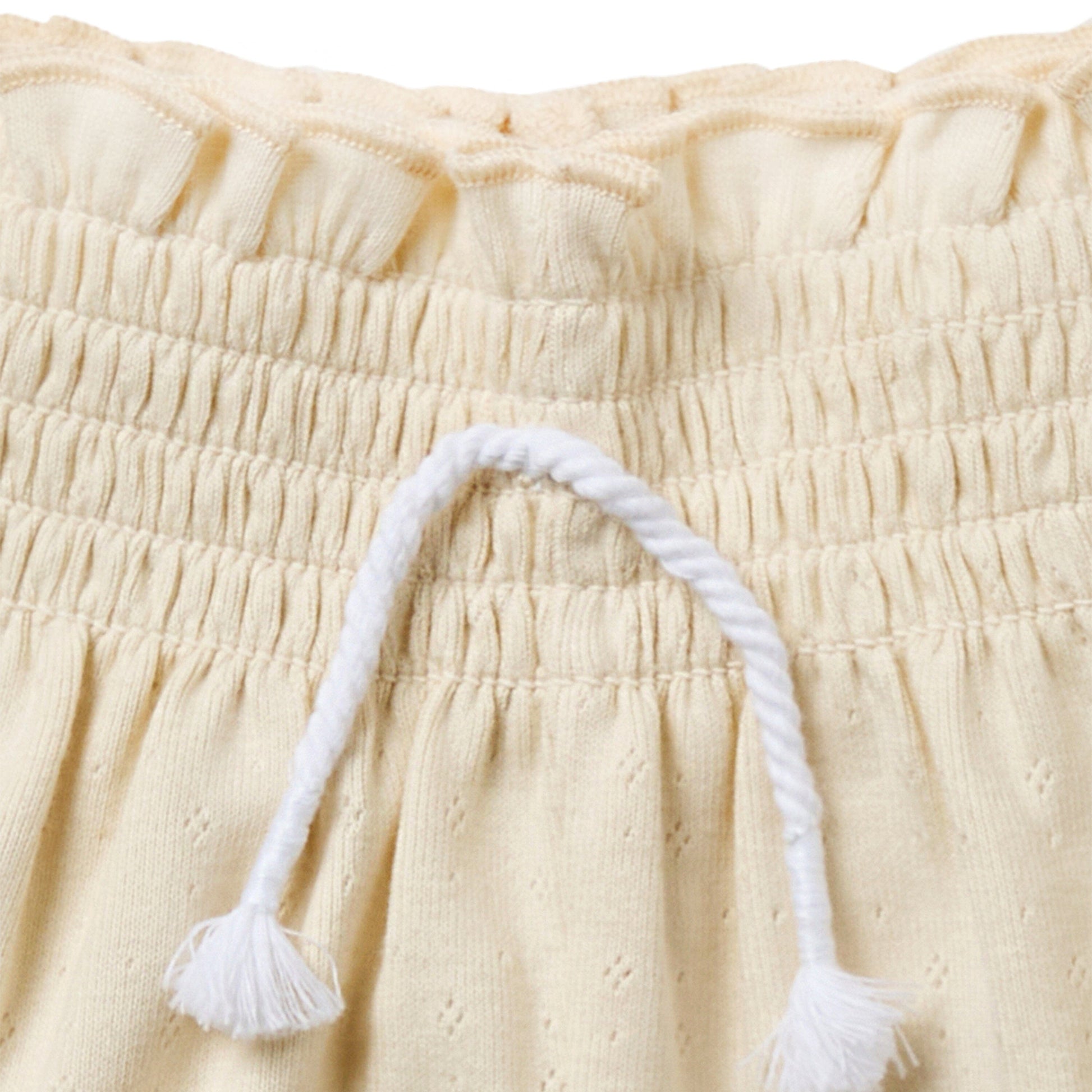 2-Piece Infant & Toddler Girls Beige Flowers Smocked Sleeveless Top & Wide Leg Shorts Bundle outfits Modern Moments™ by Gerber® 
