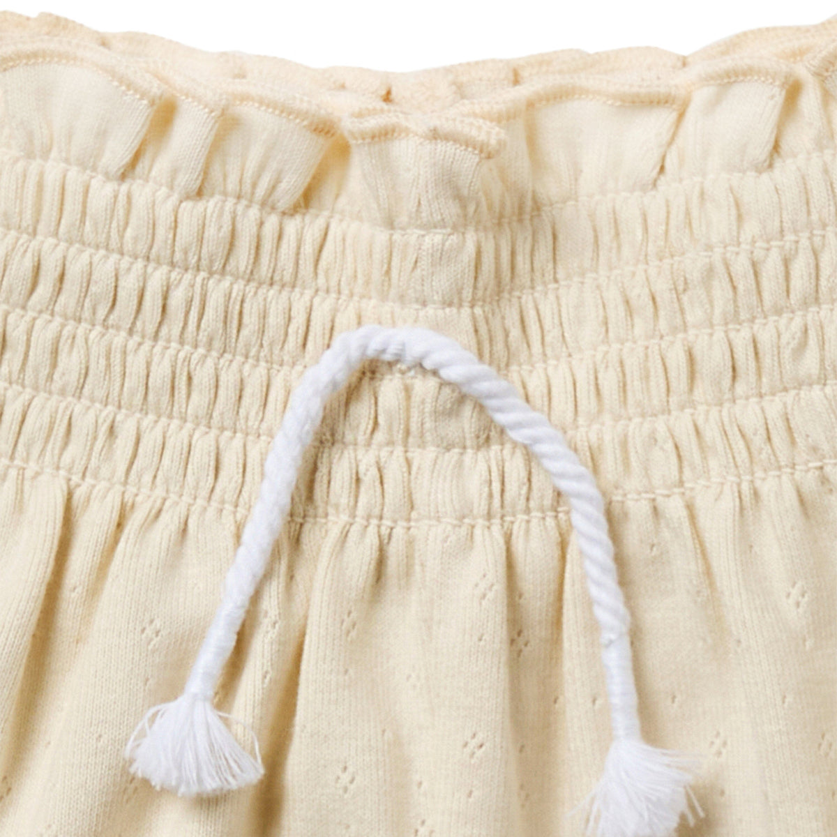 2-Piece Infant & Toddler Girls Beige Flowers Smocked Sleeveless Top & Wide Leg Shorts Bundle outfits Modern Moments™ by Gerber® 