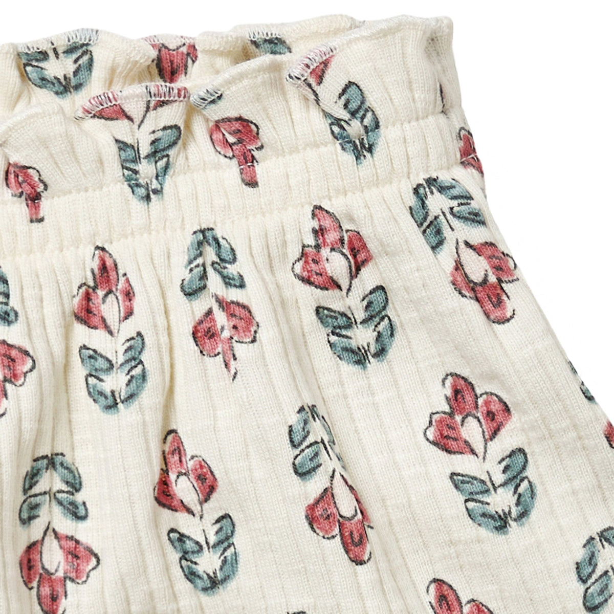 2-Pack Ivory Flower Ruffled Sleeveless Top & Wide Leg Shorts Bundle Gerber Childrenswear 
