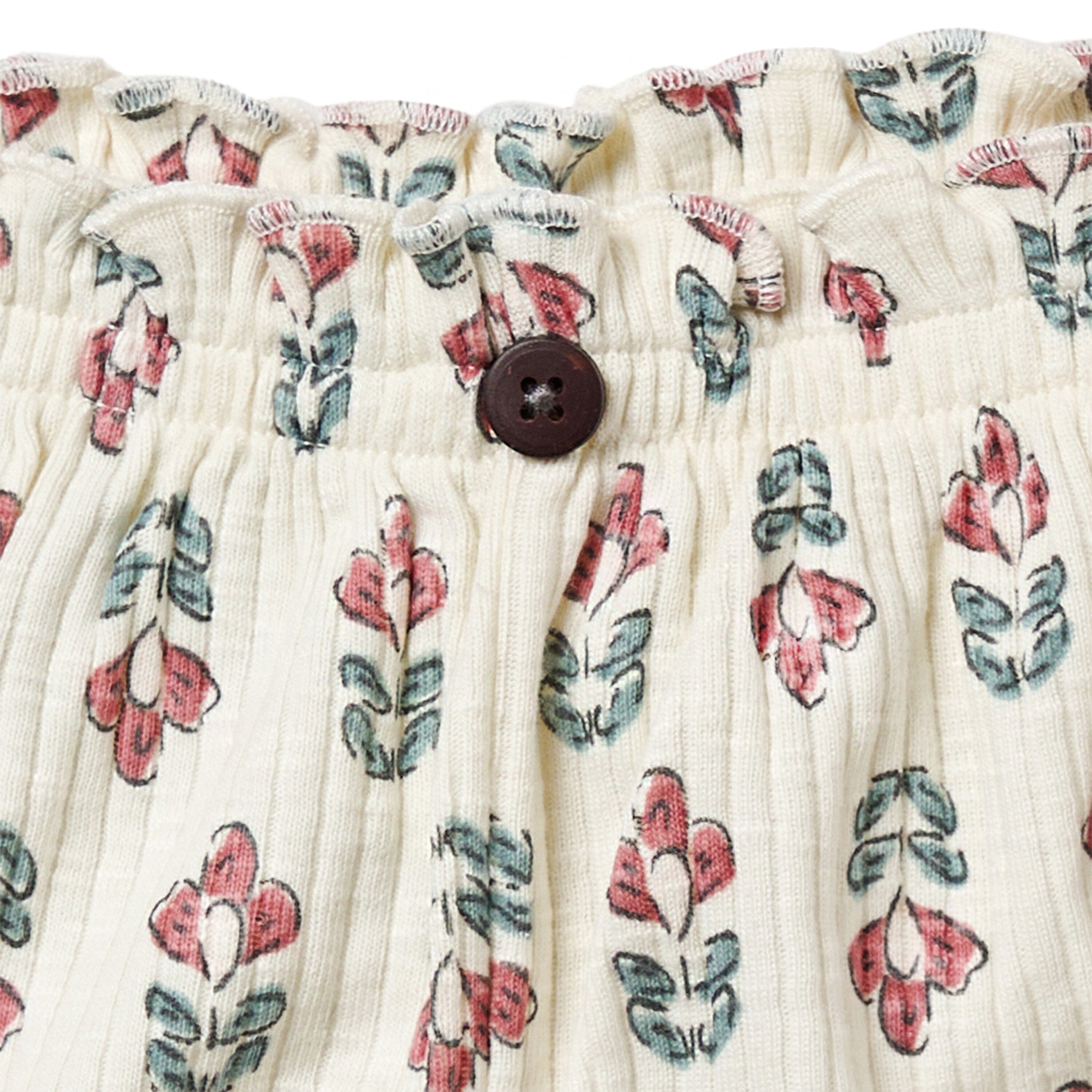 2-Pack Infant & Toddler Girls Medium Rose & Ivory Flower Wide Leg Shorts bottoms Modern Moments™ by Gerber® 
