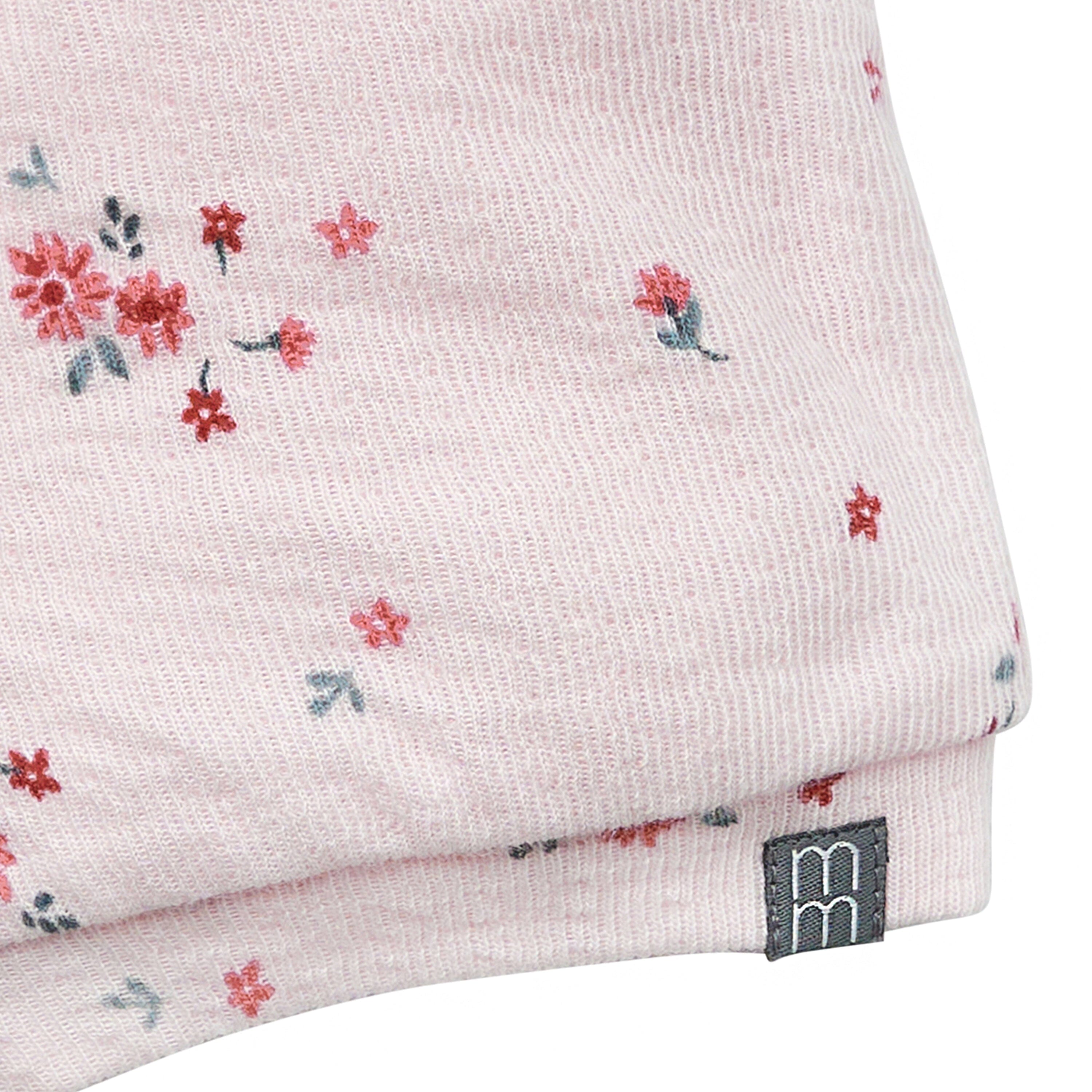 2-Piece Baby Girl Light Pink Floral Ruffled Sleeve Top & Cuffed Shorts Bundle outfits Gerber Childrenswear 