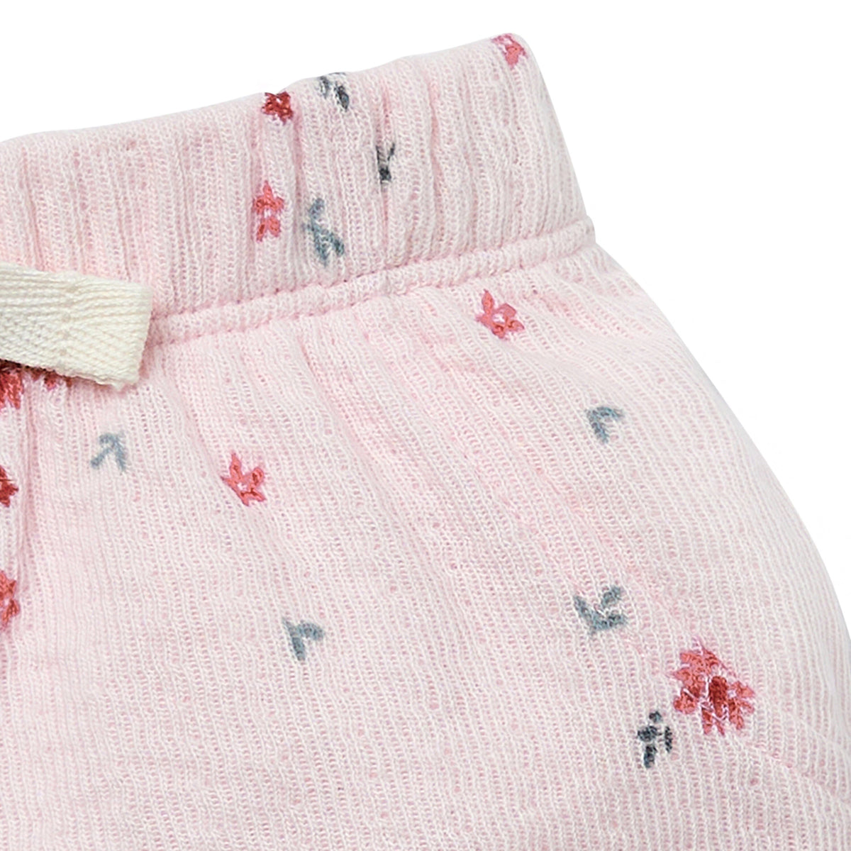 2-Piece Baby Girl Light Pink Floral Ruffled Sleeve Top & Cuffed Shorts Bundle outfits Gerber Childrenswear 