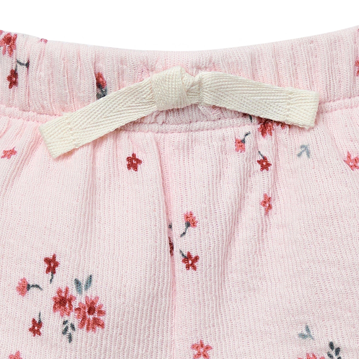 2-Piece Baby Girl Light Pink Floral Ruffled Sleeve Top & Cuffed Shorts Bundle outfits Gerber Childrenswear 