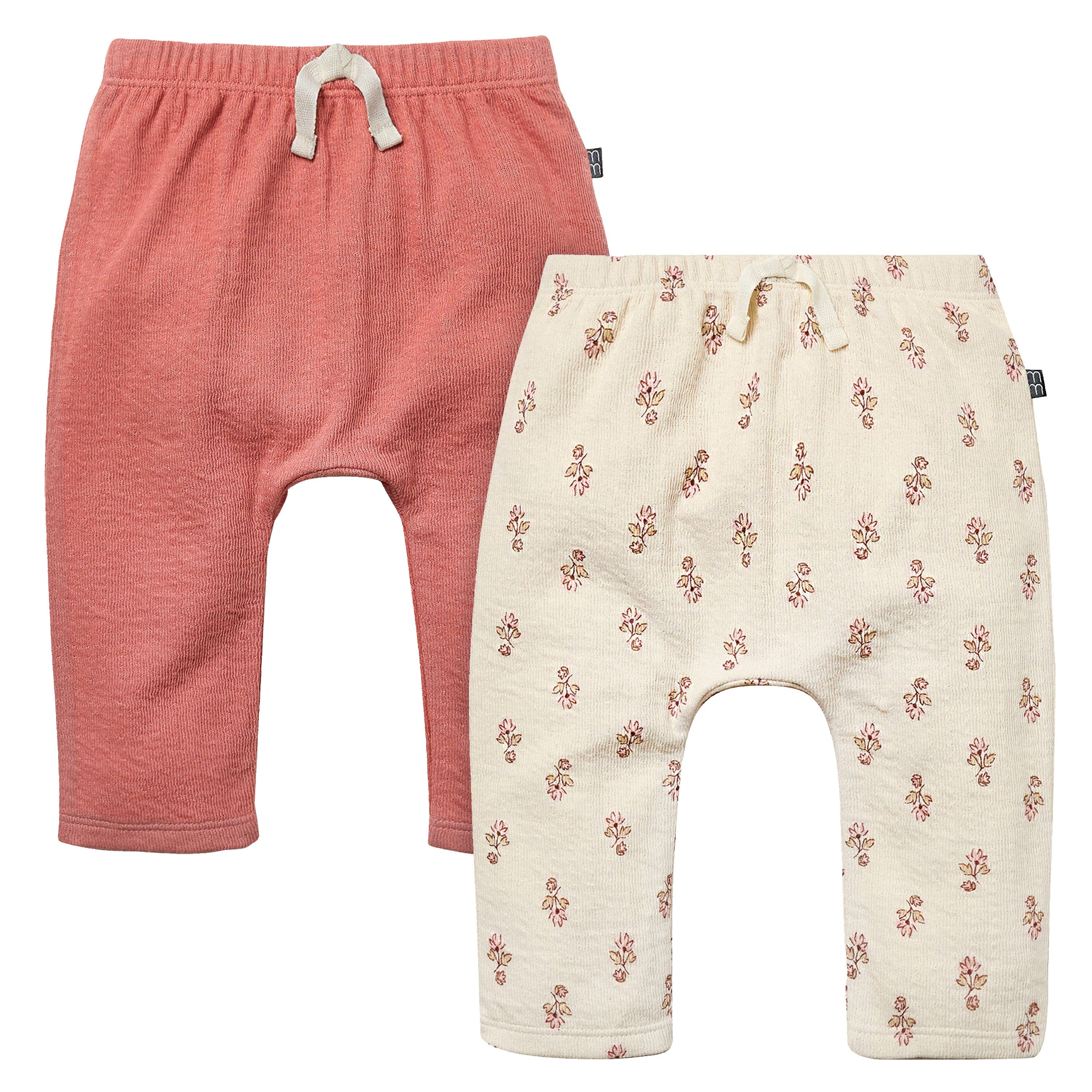 2-Pack Infant & Toddler Girls Rose & Daisy Flowers Harem Pants Bundle bottoms Modern Moments™ by Gerber® 