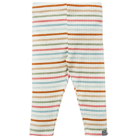 2-Pack Baby Neutral Brown & Ivory Striped Leggings