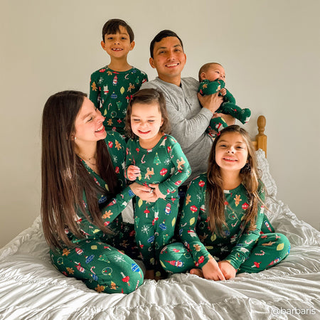 2-Piece Women's Ornaments Hacci Pajama Set