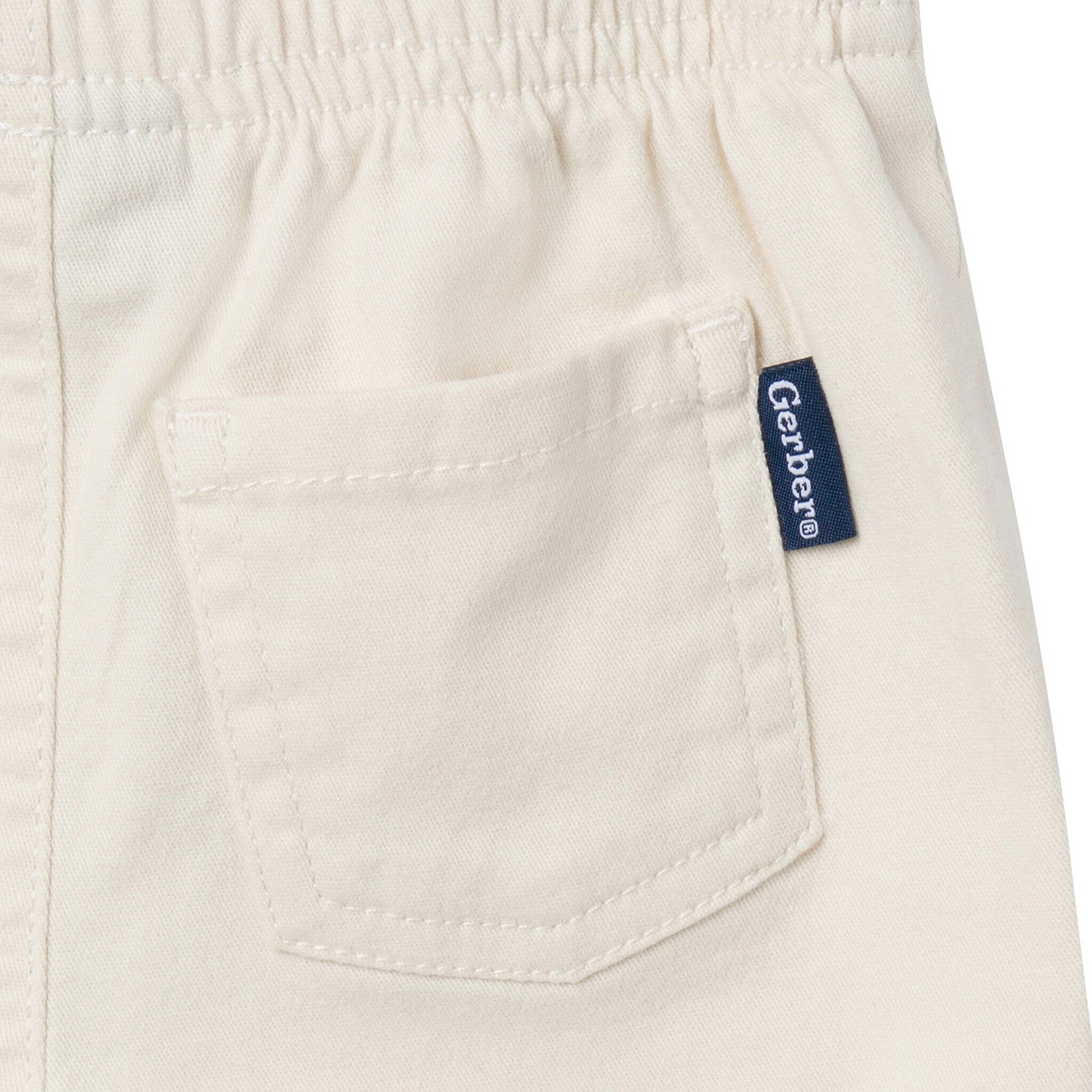 Baby & Toddler Girls Light Tan Stretch Twill Shorts Pants & Bottoms Gerber® 