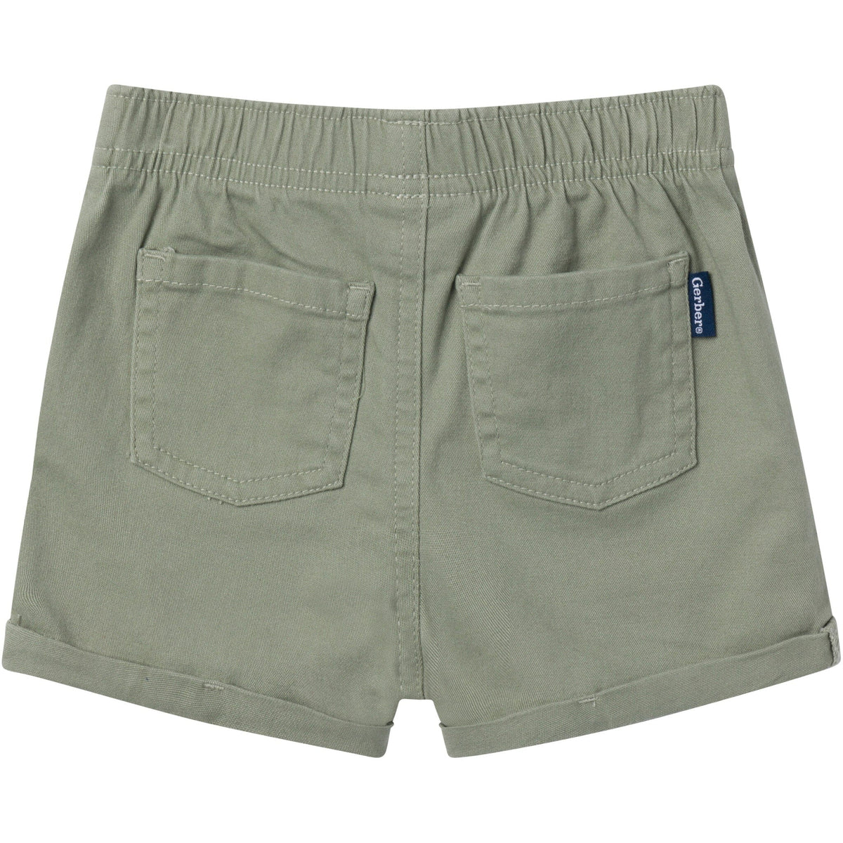 Baby & Toddler Girls Olive Stretch Twill Shorts Pants & Bottoms Gerber® 
