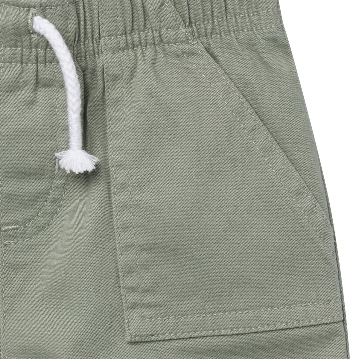 Baby & Toddler Girls Olive Stretch Twill Shorts Pants & Bottoms Gerber® 