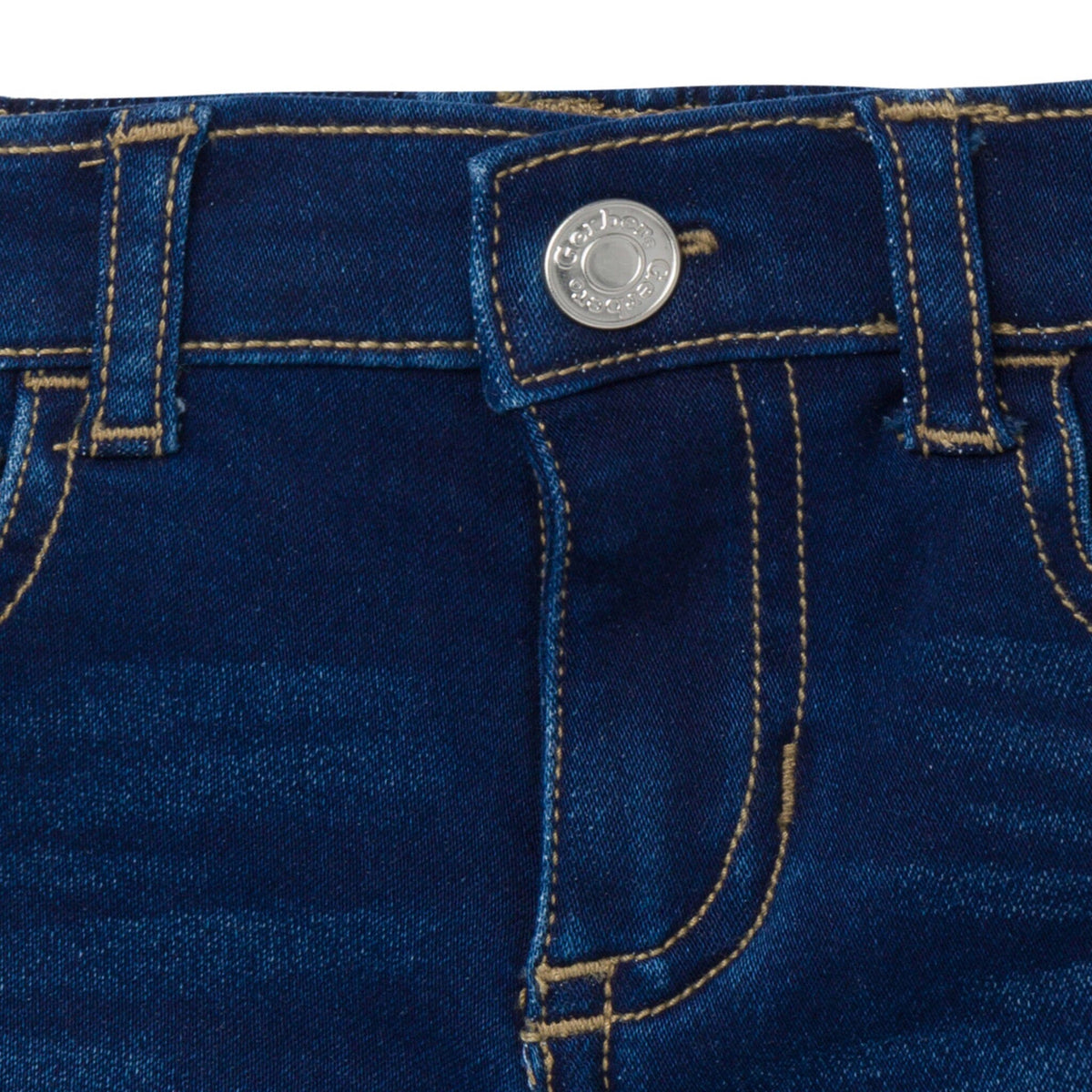 Baby & Toddler Neutral Dark Wash Cuffed Denim Shorts Pants & Bottoms Gerber® 