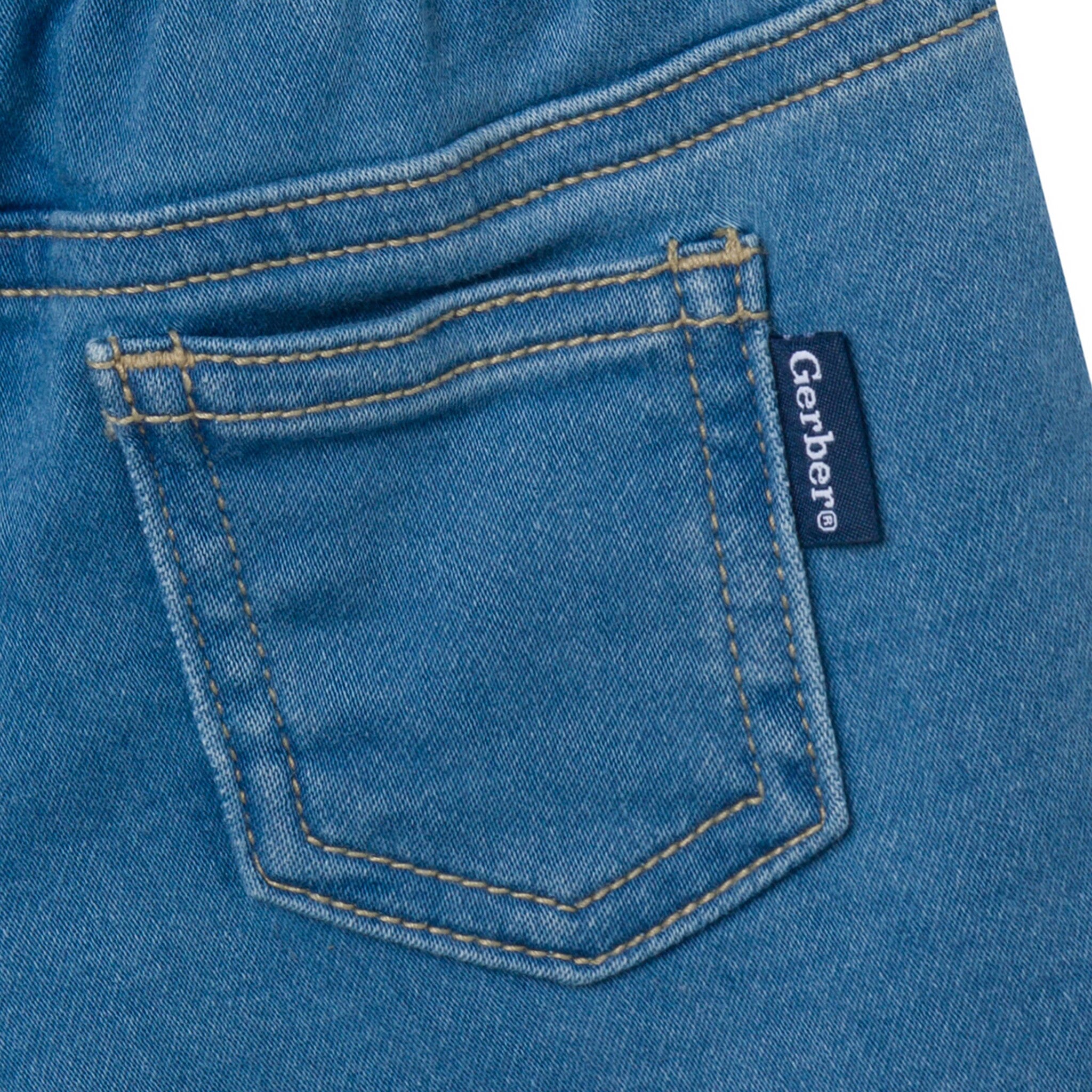 Baby & Toddler Neutral Light Wash Cuffed Denim Shorts Pants & Bottoms Gerber® 