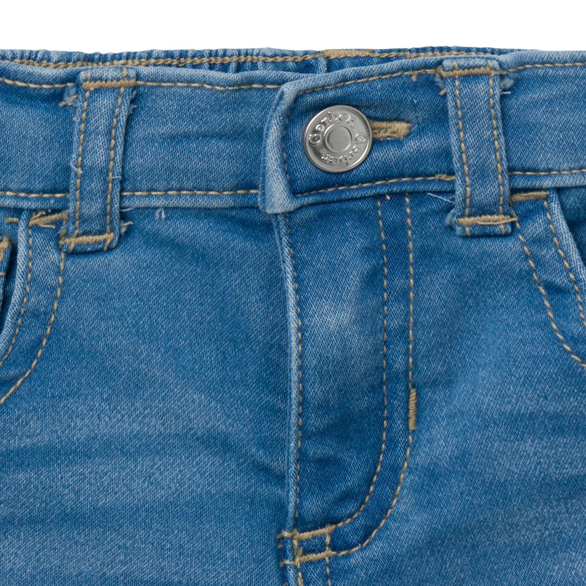 Baby & Toddler Neutral Light Wash Cuffed Denim Shorts Pants & Bottoms Gerber® 